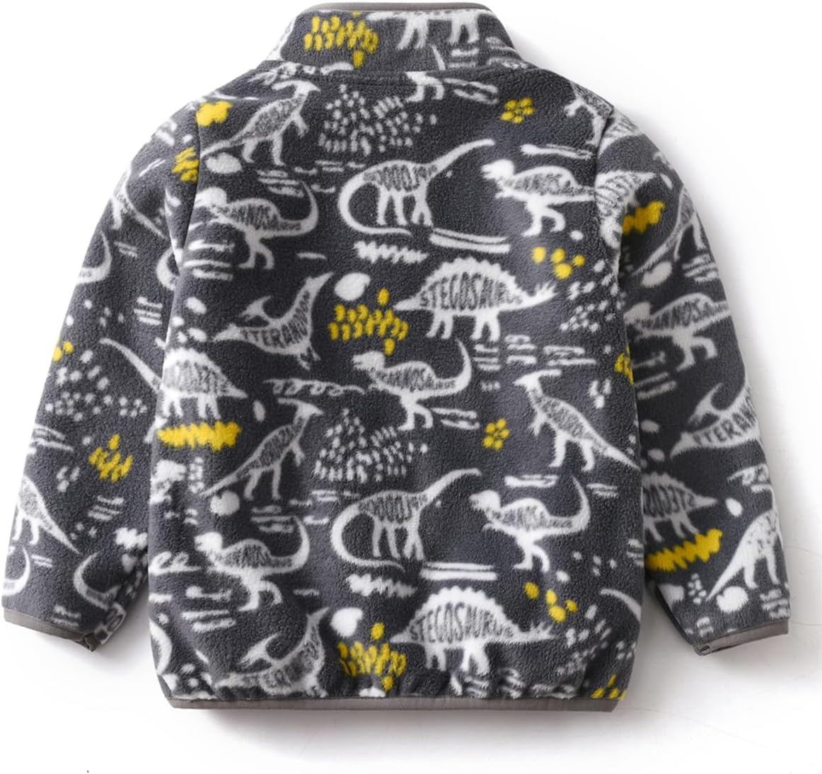 Kids Printed Polar Fleece Jacket Toddler Baby Boys Girls Autumn Winter Warm Sherpa Lining Outerwear Soft Lightweight