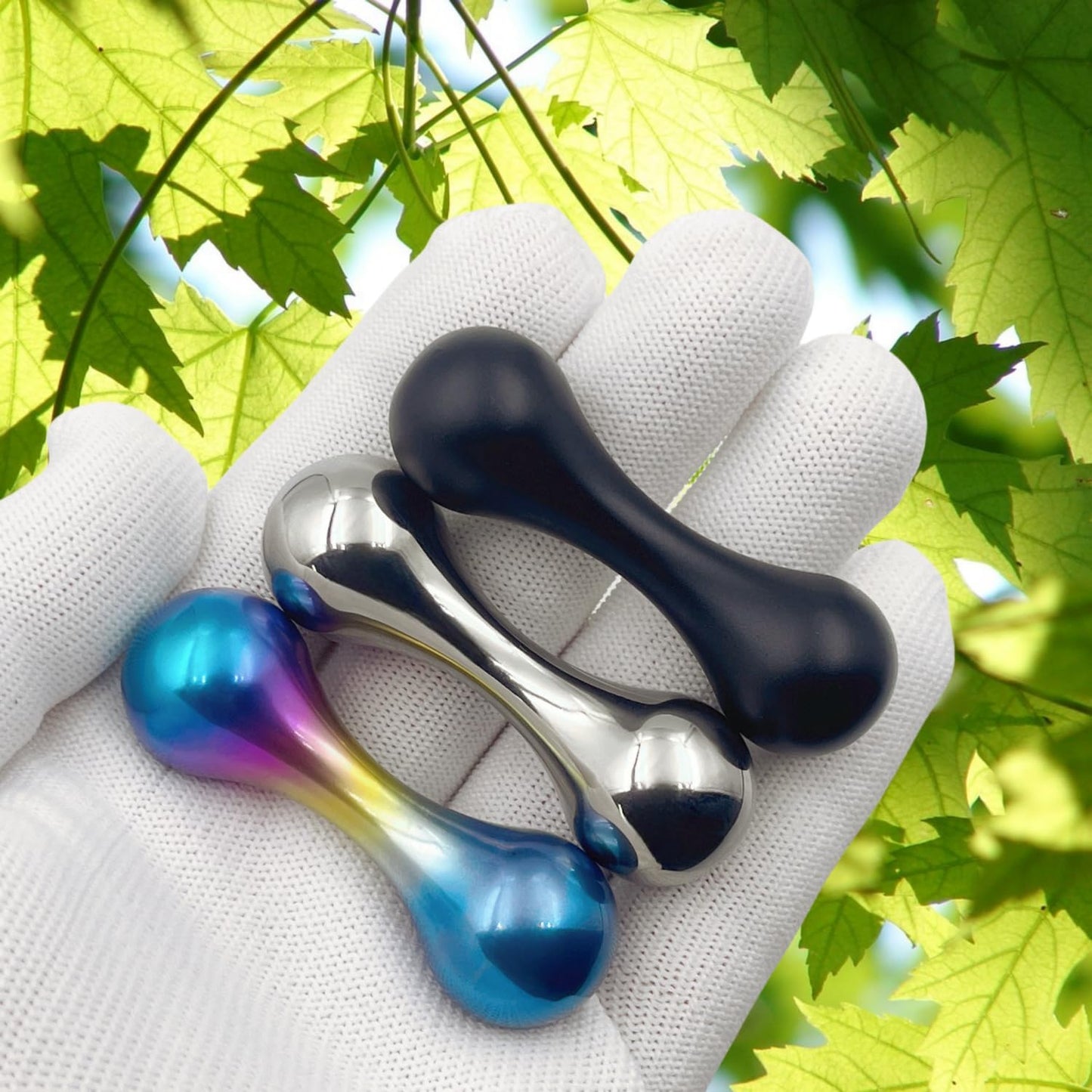 Knucklebone Skill Toys, Small Bone Toys, Made of Metal, Portable EDC Fingers Fidget Toys, Gifts for Skill Players (Titanium/Mirror Polishing)