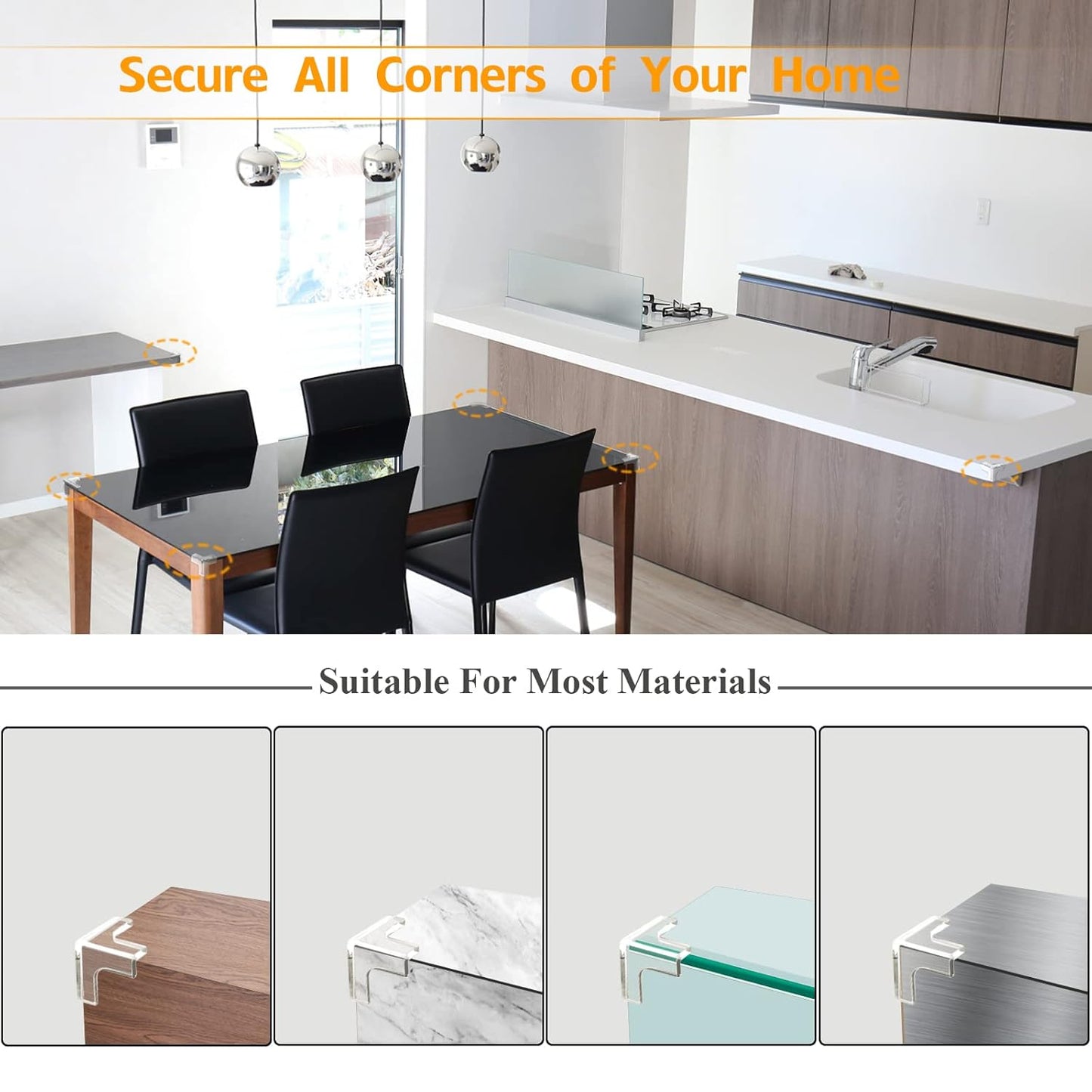 14 Pack Clear Corner Protectors, T-Shaped Table Edge Guards, Baby Safety Bumpers, Furniture & Sharp Corner Proofing Covers