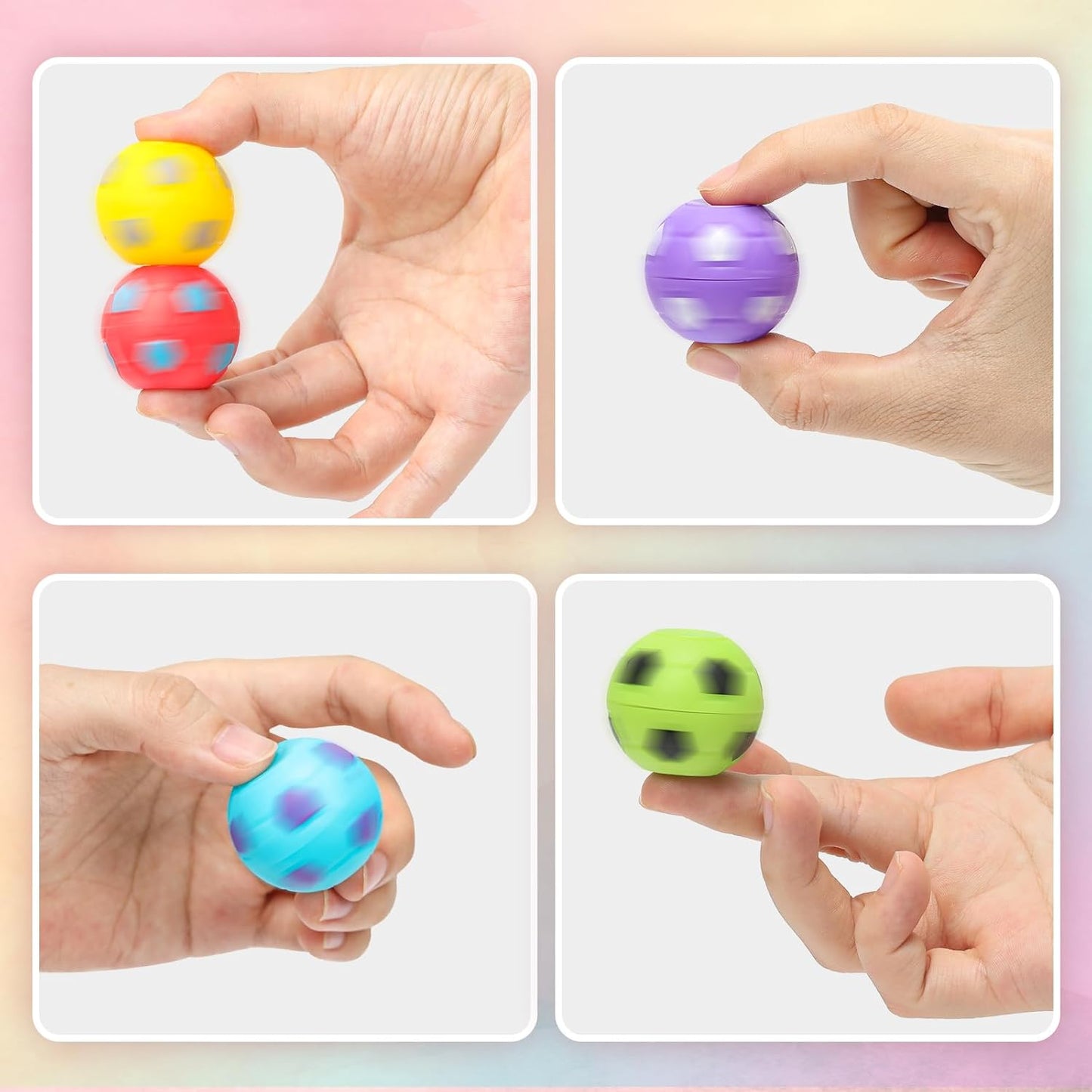AZEN 96 Pcs Soccer Party Favors for Kids 4-8 8-12, Mini Fidget Spinners Soccer Ball Toys, Goodie Bags Stuffers for Birthday Party, Treasure Box Toys for Classroom, Return Gifts for Kids
