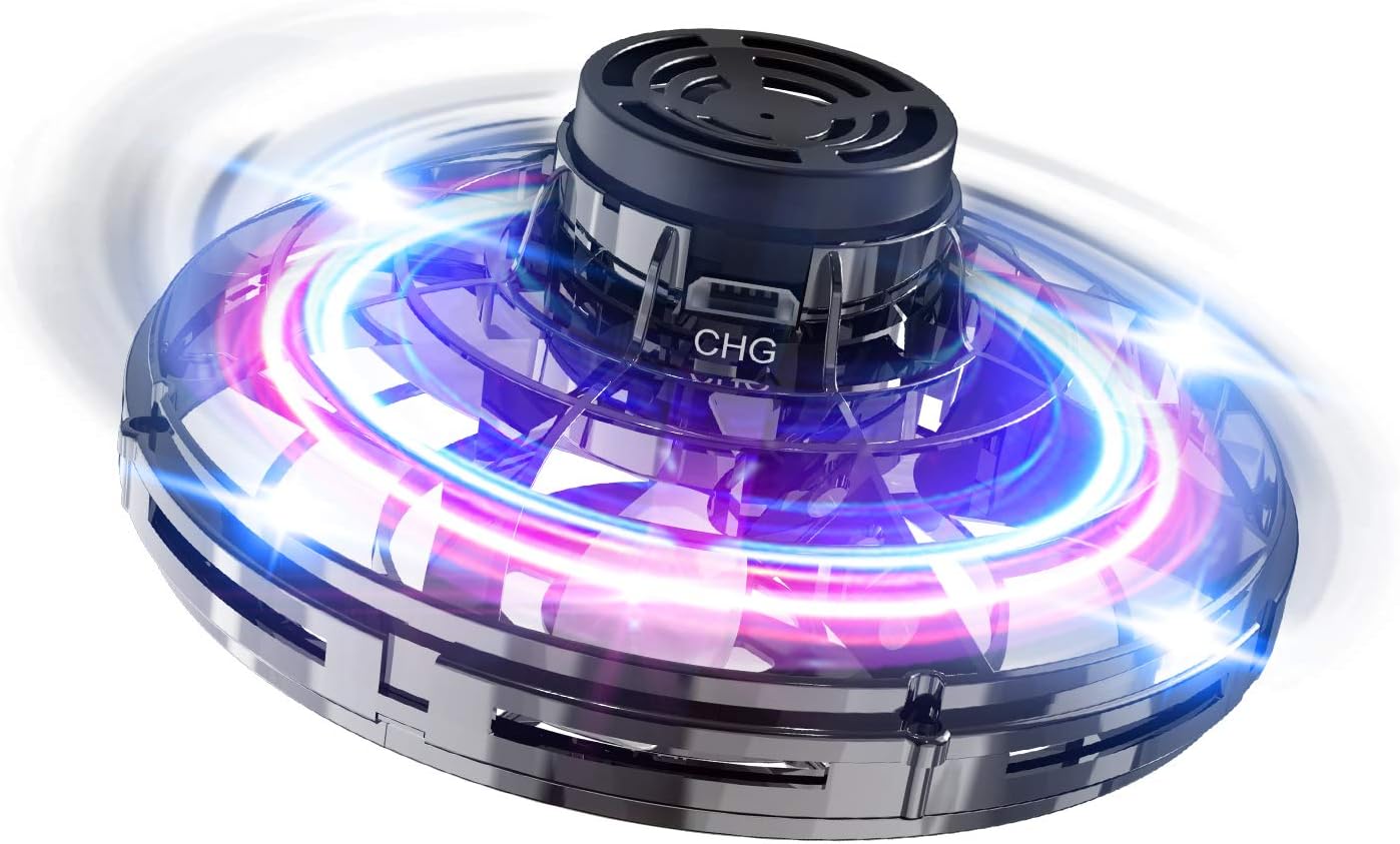 FLYNOVA Hand Operated Mini Drones,UFO Magic Flying Orb with Lights,Hover Boomerang Fidget Spinner,Easter Christmas Birthday Gift for Indoor Outdoor Party Boys Girls Teen Toy Age 8 9 10 11+