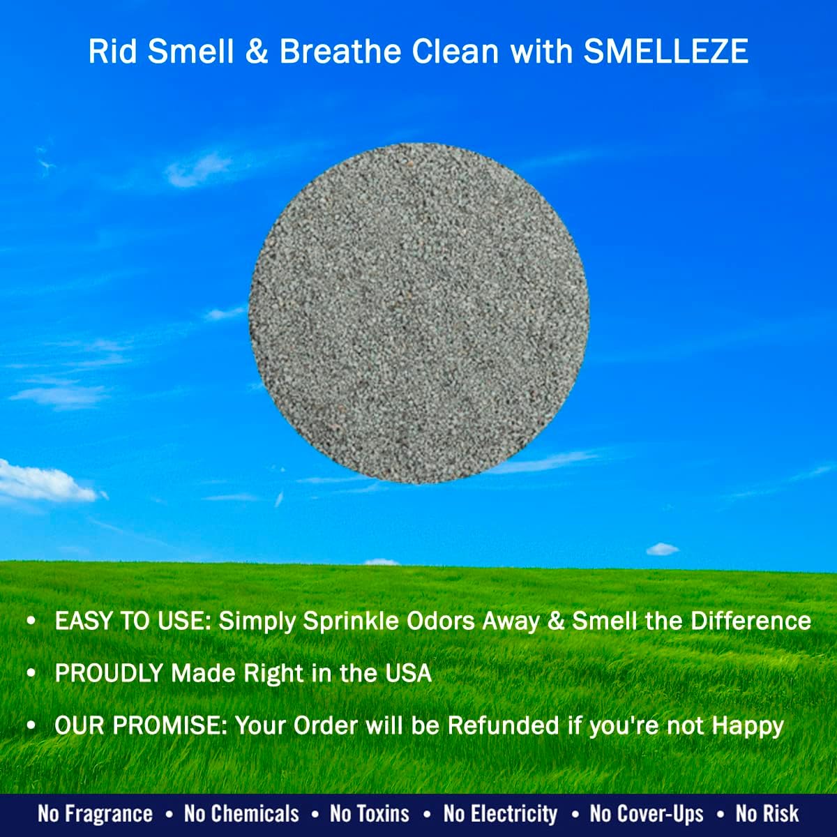 Smelleze Diaper Pail Deodorizer, Odor Eliminator for Diaper Pail, Baby Poop Deodorizer & Human Urine Odor Eliminator, Deodorizes Infant & Adult Diaper Pails - 50 lb. Granules