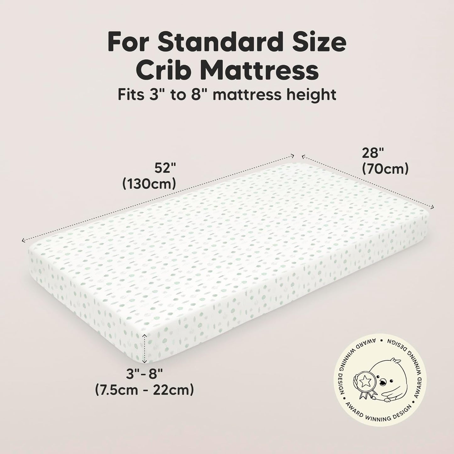 KeaBabies 2-Pack Baby Crib Sheets for Boys, Girls - 52x28 Viscose Derived from Bamboo Toddler Bed Sheets Neutral, Fitted Crib Mattress Cover for Standard Baby Bedding, Soft & Cozy (Tropic Oasis)