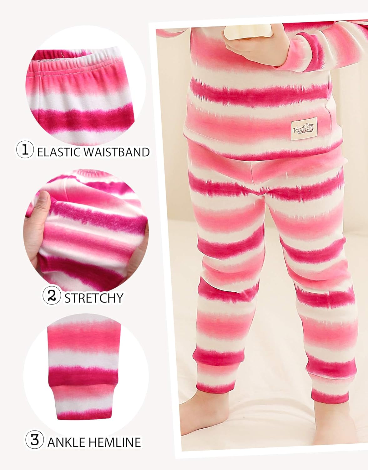 VAENAIT BABY 12M-12Y Toddler Kids Boys Girls 100% Cotton Marbling Tiedye Sung Fit Sleepwear Pajamas 2pcs Pjs Set