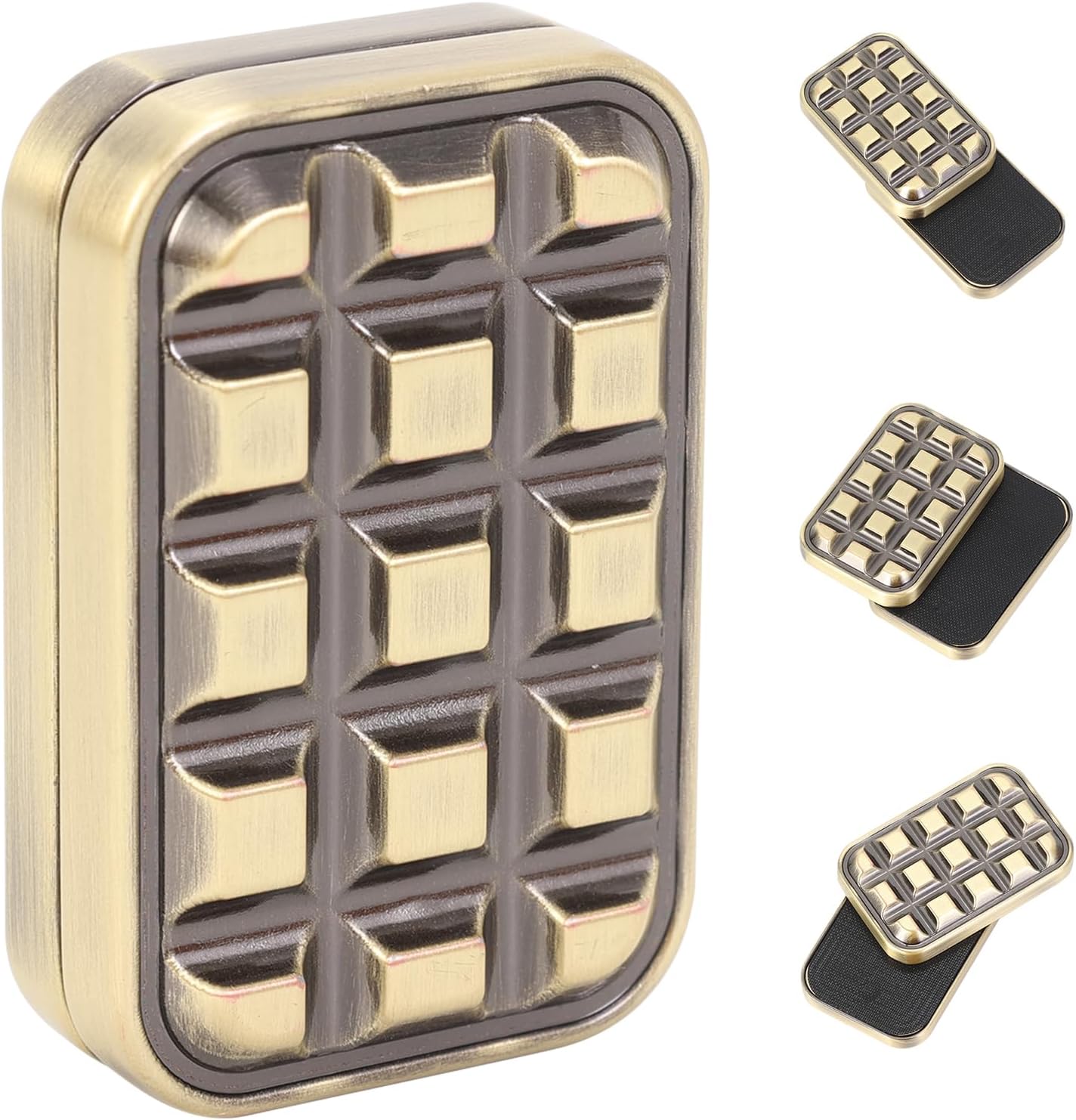 Fidget Slider Metal Magnetic Fidget Toys Adults for Stress Relief Building Blocks (Metallic)