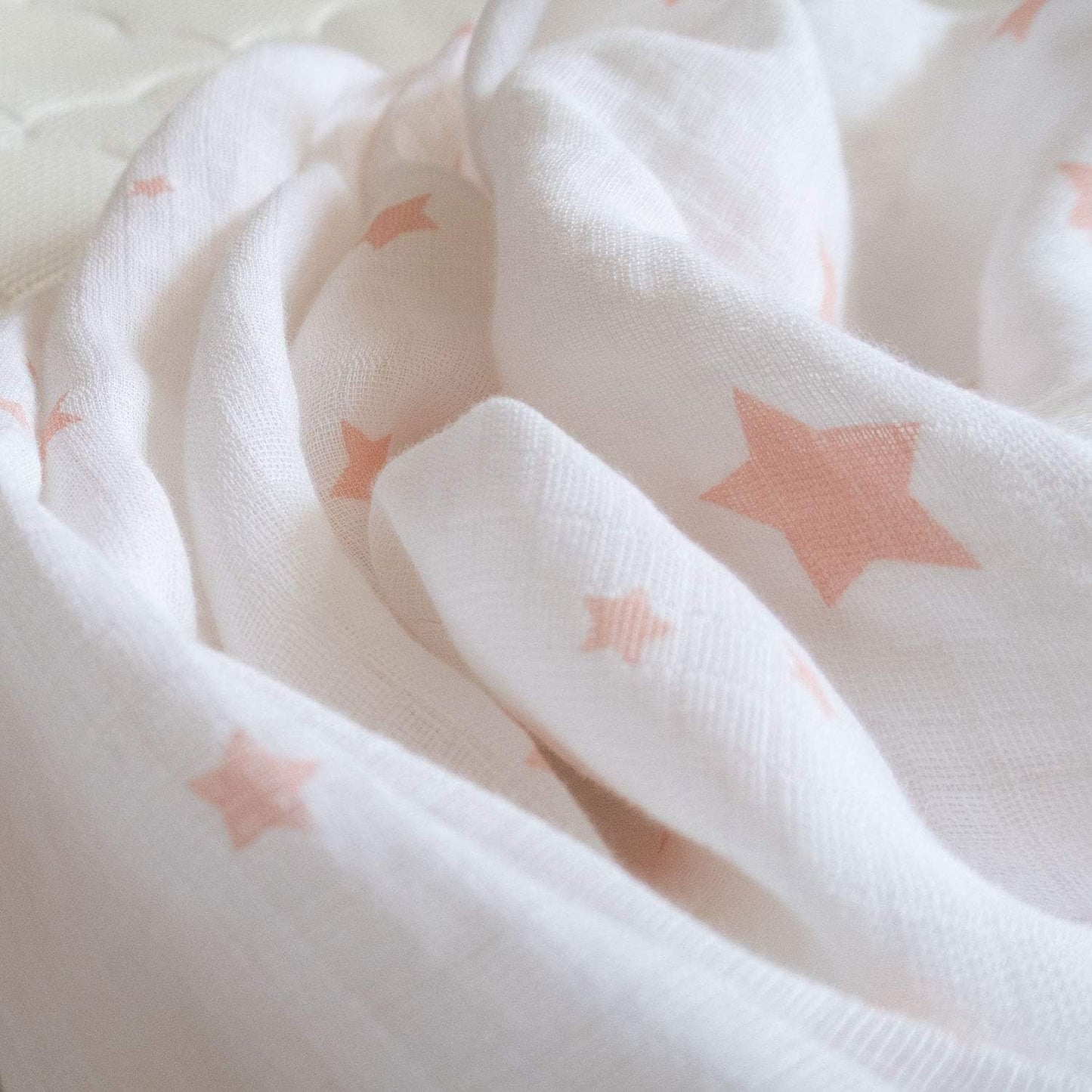 Newton Baby Mini Crib Fitted Sheets (2-Pack) | Organic Muslin Cotton, Breathable & Soft Baby Sheets, Machine Washable Baby Mattress Sheets, Fits Any Mini Sized Crib 24" x 38", Stardust Coral + White