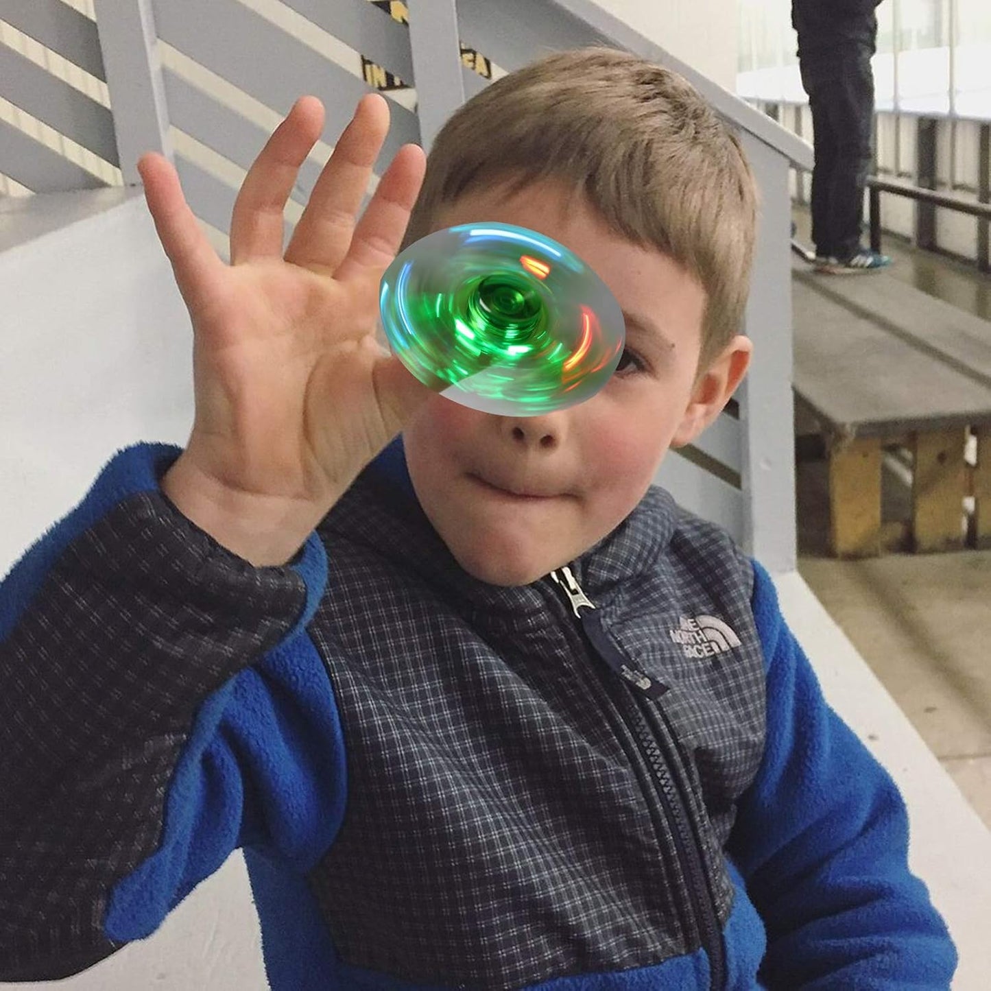 SCIONE LED Fidget Spinners, Light Up Sensory Fidget Toys for Kids, Glow in The Dark Toys for Kids 4-8-12, ADHD Anxiety Stress Relief Toys for Adults, Halloween Classroom Prizes Return Gifts for Kids