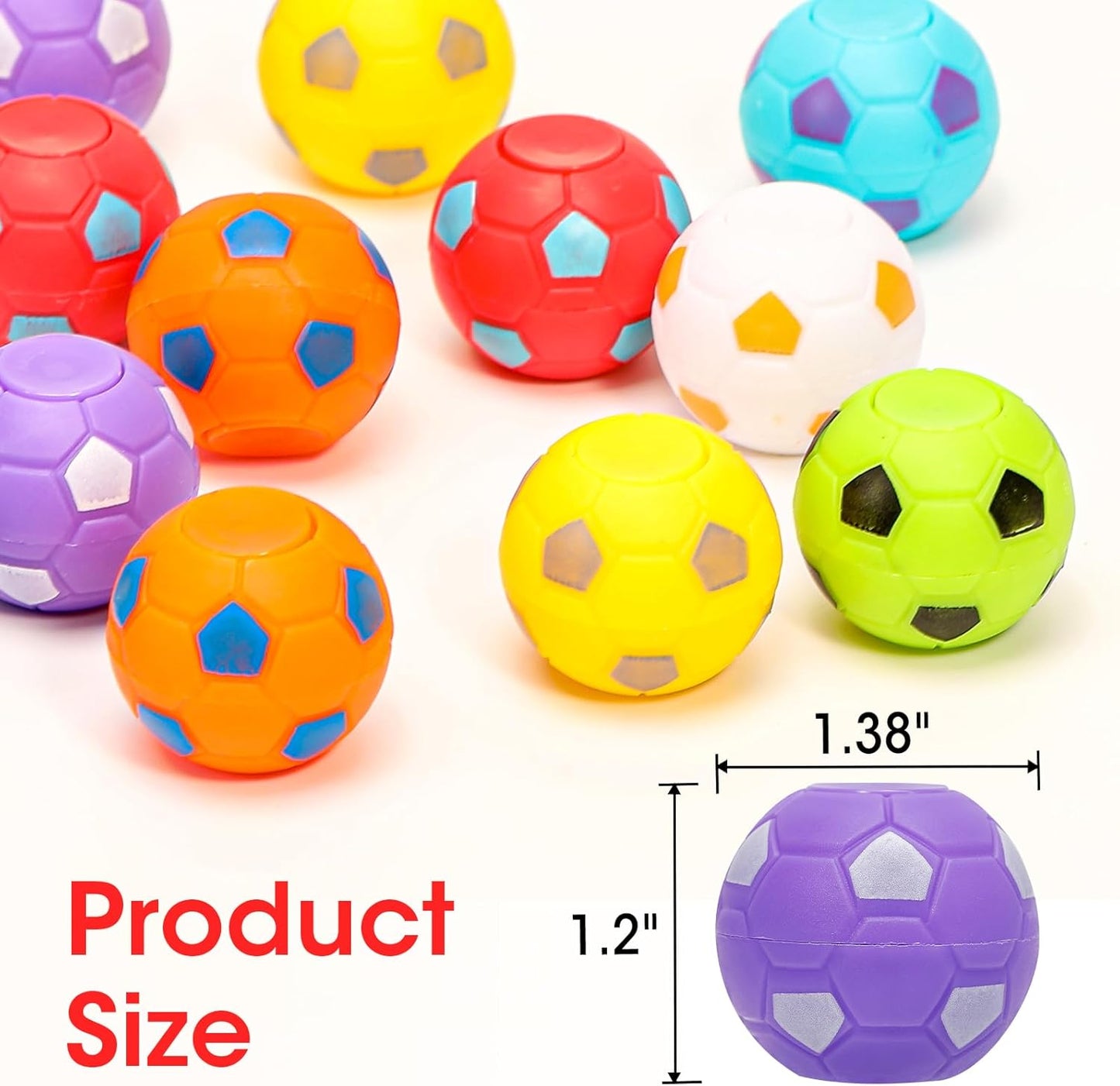 AZEN 96 Pcs Soccer Party Favors for Kids 4-8 8-12, Mini Fidget Spinners Soccer Ball Toys, Goodie Bags Stuffers for Birthday Party, Treasure Box Toys for Classroom, Return Gifts for Kids