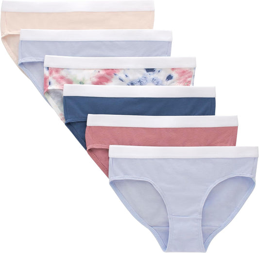 Hanes Girls' Originals Underwear,Boys'hort and Hipster Stretch Cotton,6-pack