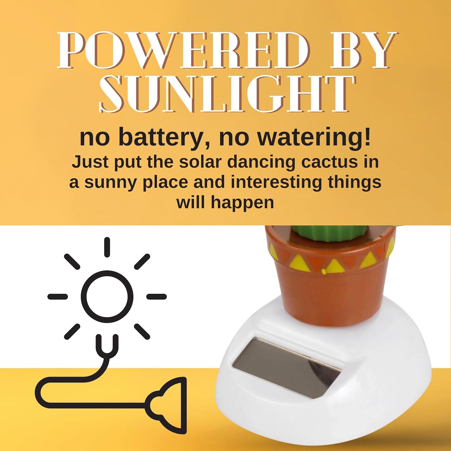 Solar Powered Dancing Cactus Toy – Sun Power Swinging Animated Bobble Dancer Solar Toys for Car Dashboard Dancing Cactus Holiday Car Decoration Solar Figures for Office Home Desk