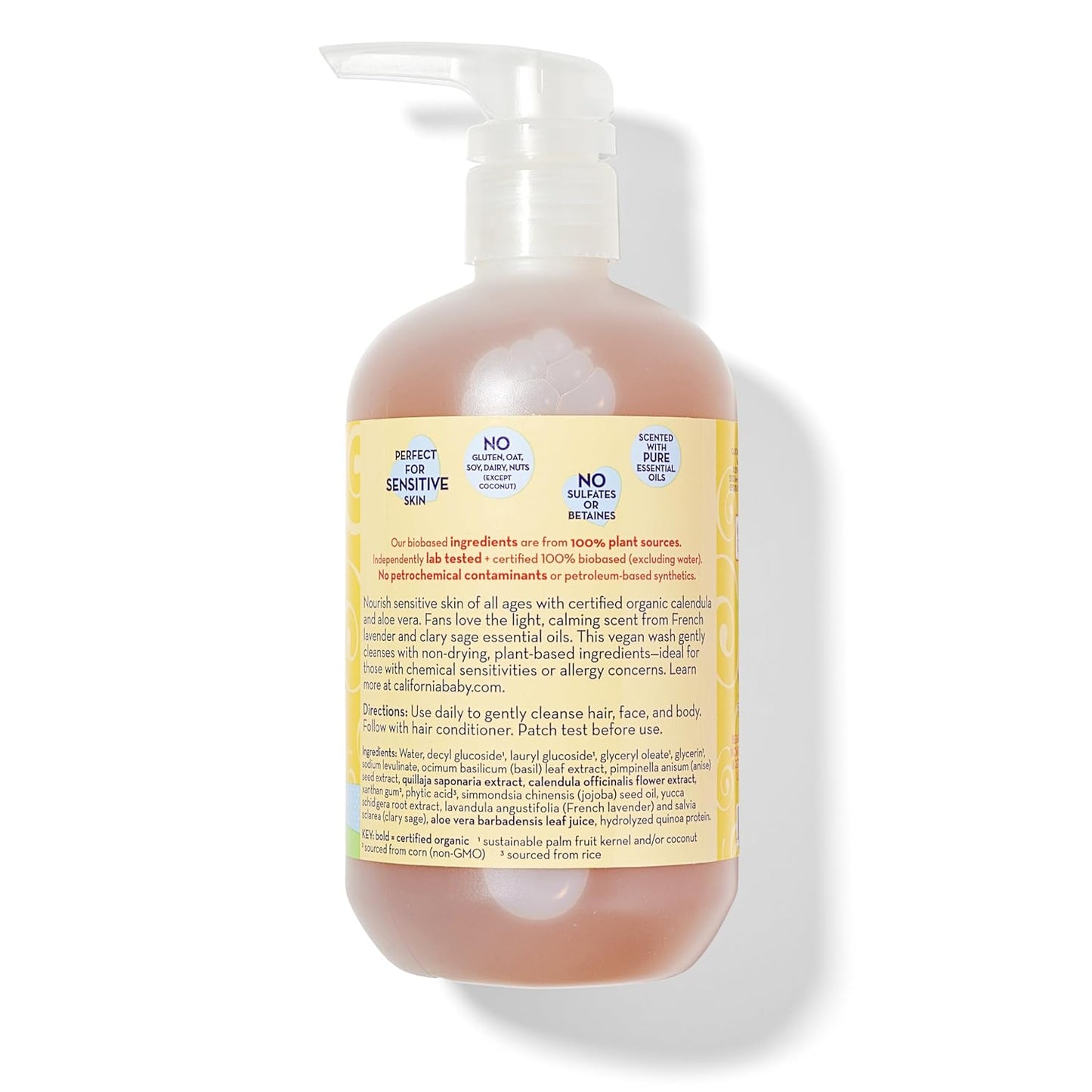 California Baby Calendula Shampoo and Body Wash | 100% Plant-Based | Allergy Friendly | Soothing Baby Soap and Toddler Shampoo for Dry, Sensitive Skin | 19 oz. (2-pack)