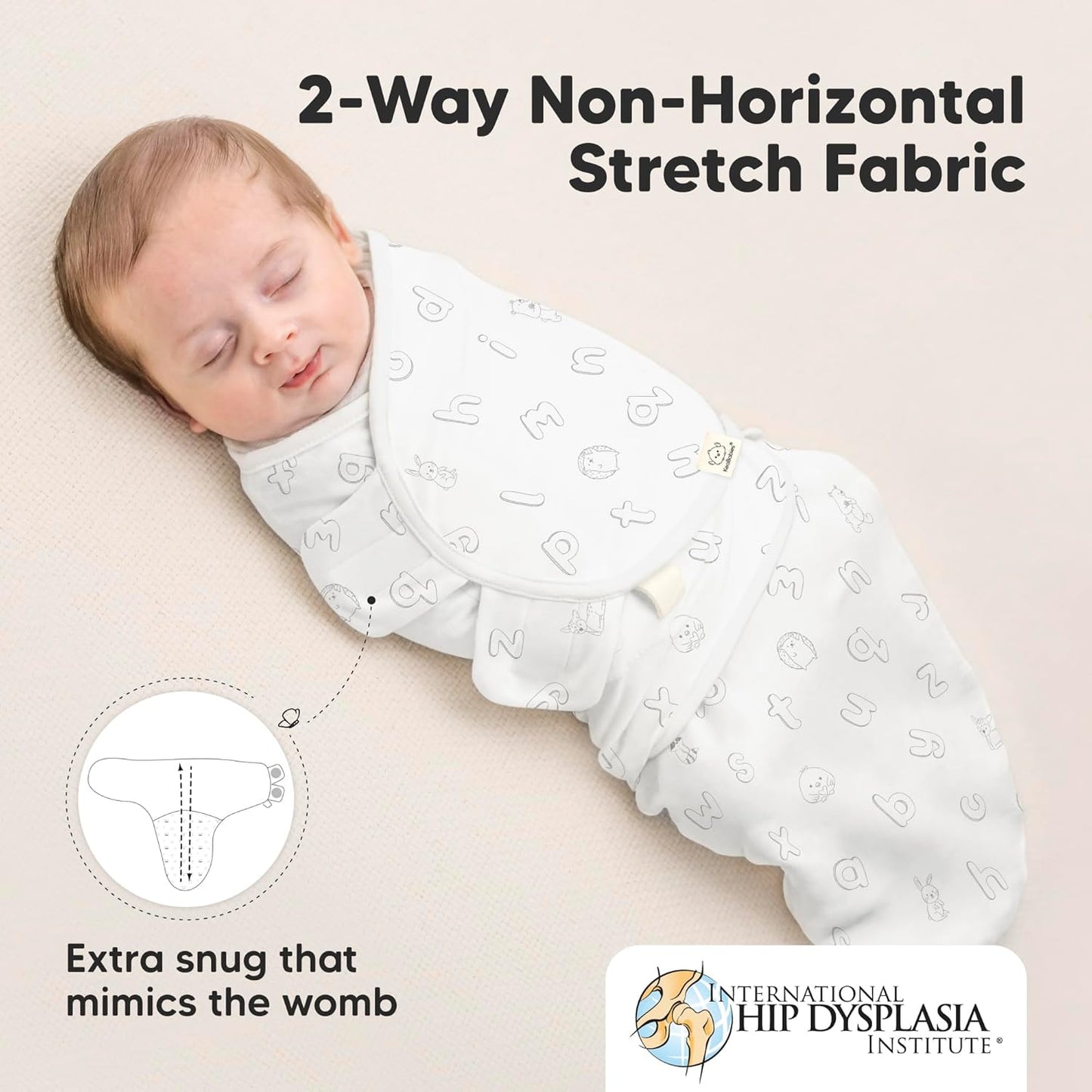 3-Pack Organic Baby Swaddle Sleep Sacks - Swaddles for Newborns, Infant 0-3 Months, Baby Girls, Boys, Soft & Snug Newborn Sleep Sack, Nursery Swaddling Blankets (ABC Land Rose)