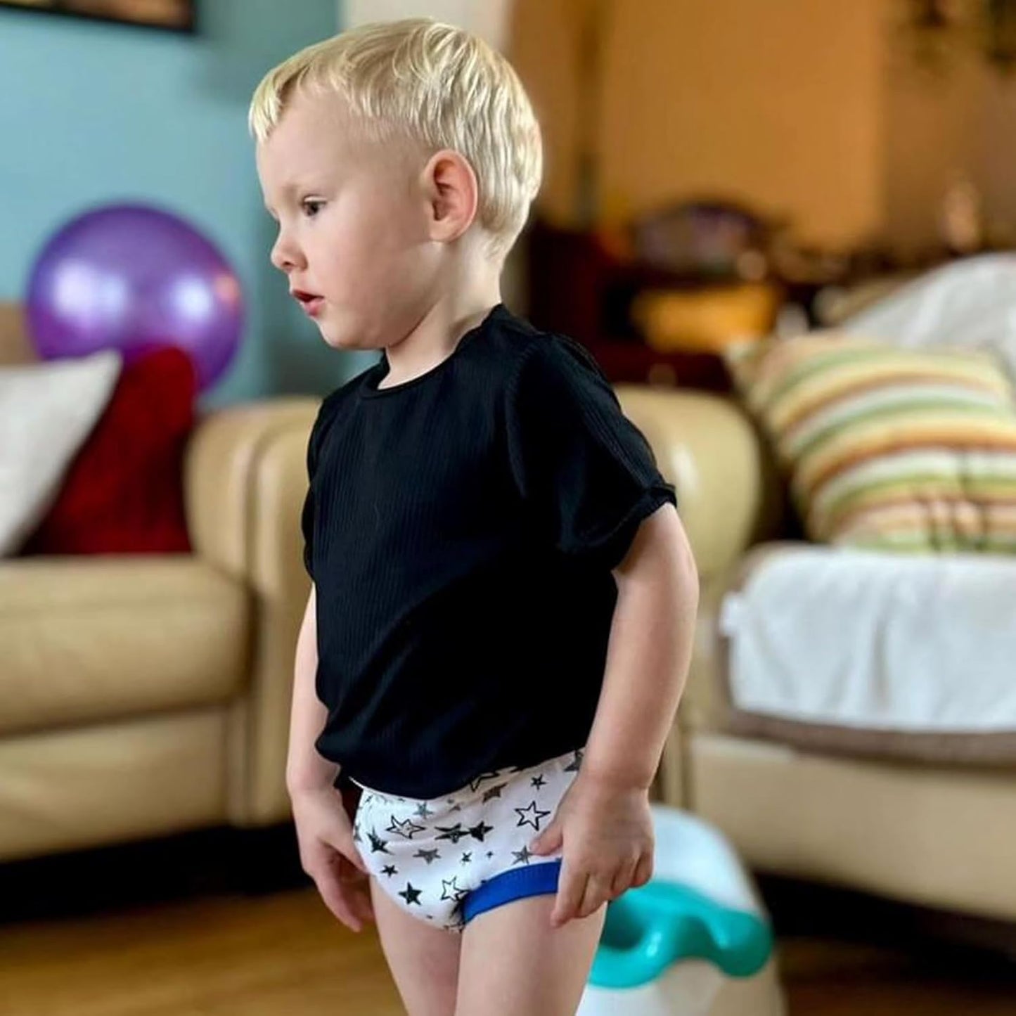 BIG ELEPHANT Potty Training Underwear - 10 Pack, 100% Cotton Absorbent Unisex Toddler Pee Pants for Boys Girls