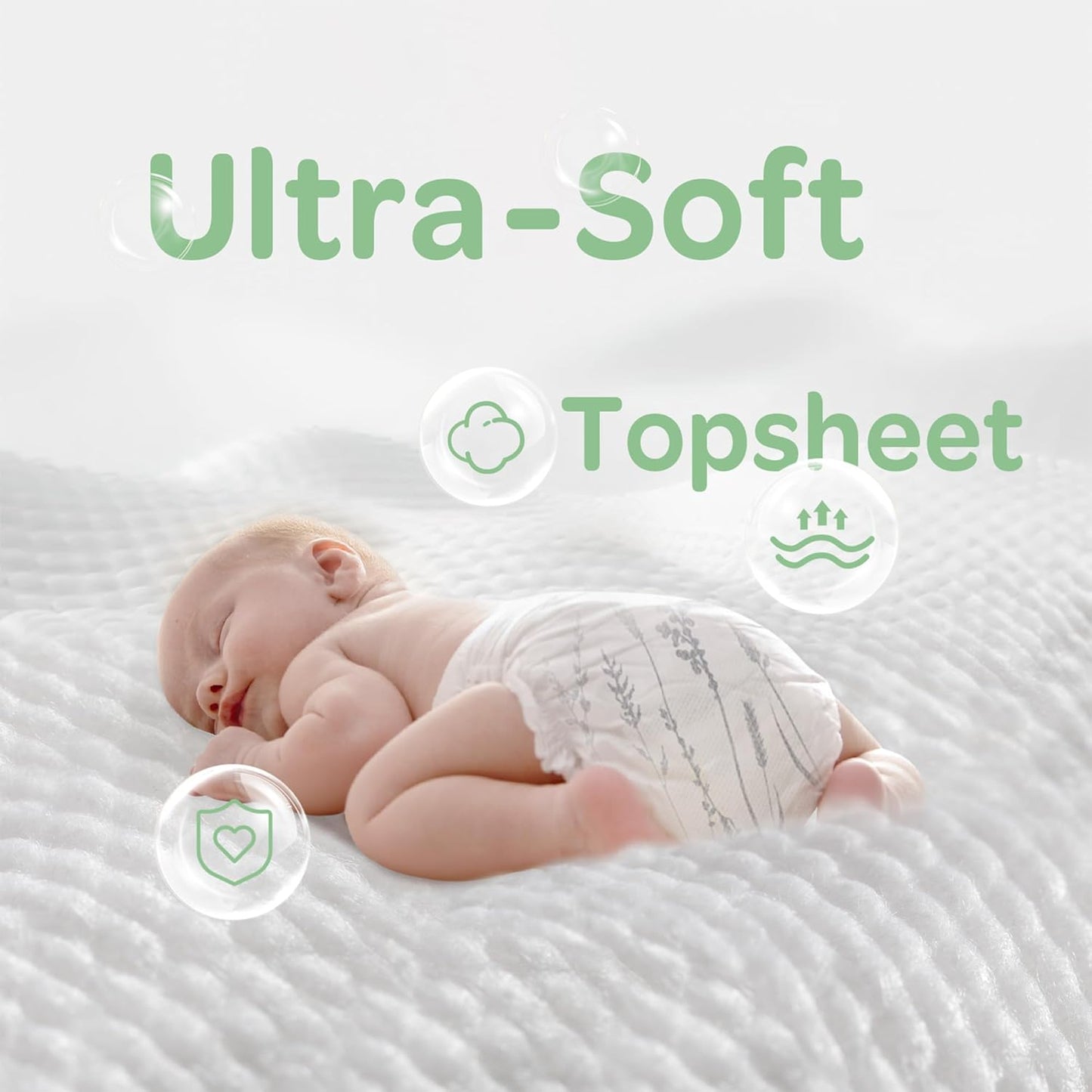 Parasol Clear+Dry Disposable Diapers, RashShield Protection and Leak-Control Fit, Hypoallergenic Diapers, Size 3 (16-28 lbs), 256 Count