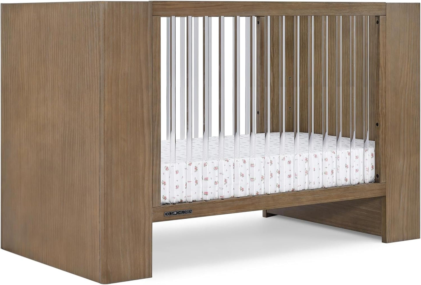 Delta Children Aerin 4-in-1 Convertible Crib - Greenguard Gold Certified, Aged Oak
