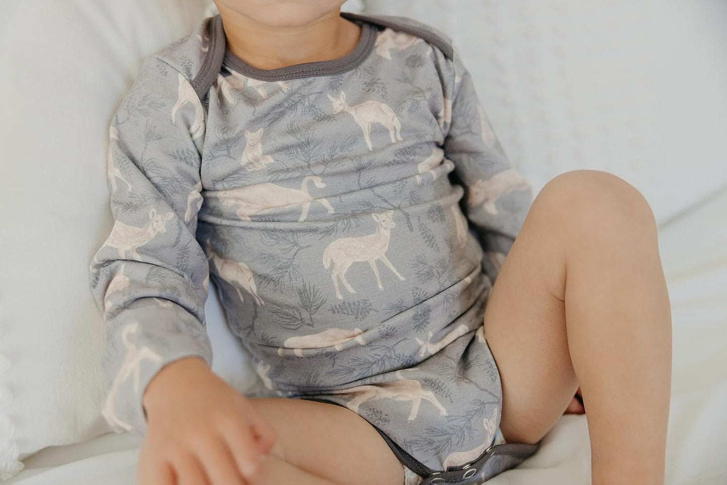 Copper Pearl Long Sleeve Bodysuit Baby: Ultra Soft Baby for Newborns, Boys, and Girls - Stylish, Comfortable, Overlap Shoulders, Premium Knit Fabric - 3-6 Months, Timber