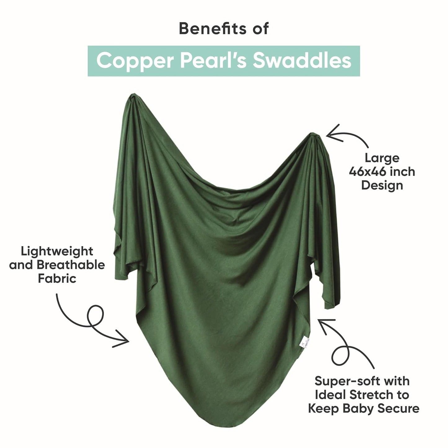 Copper Pearl Large Premium Knit Baby Swaddle Receiving Blanket Aspen