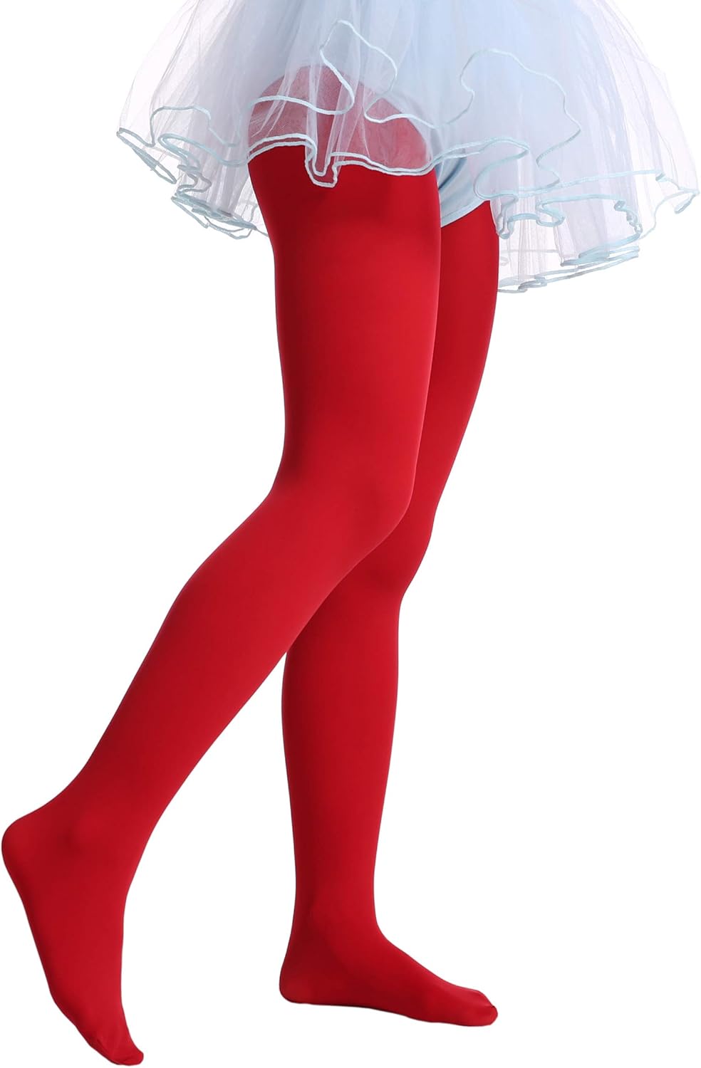 EVERSWE Girls Semi Opaque Footed Tights, Microfiber Tights