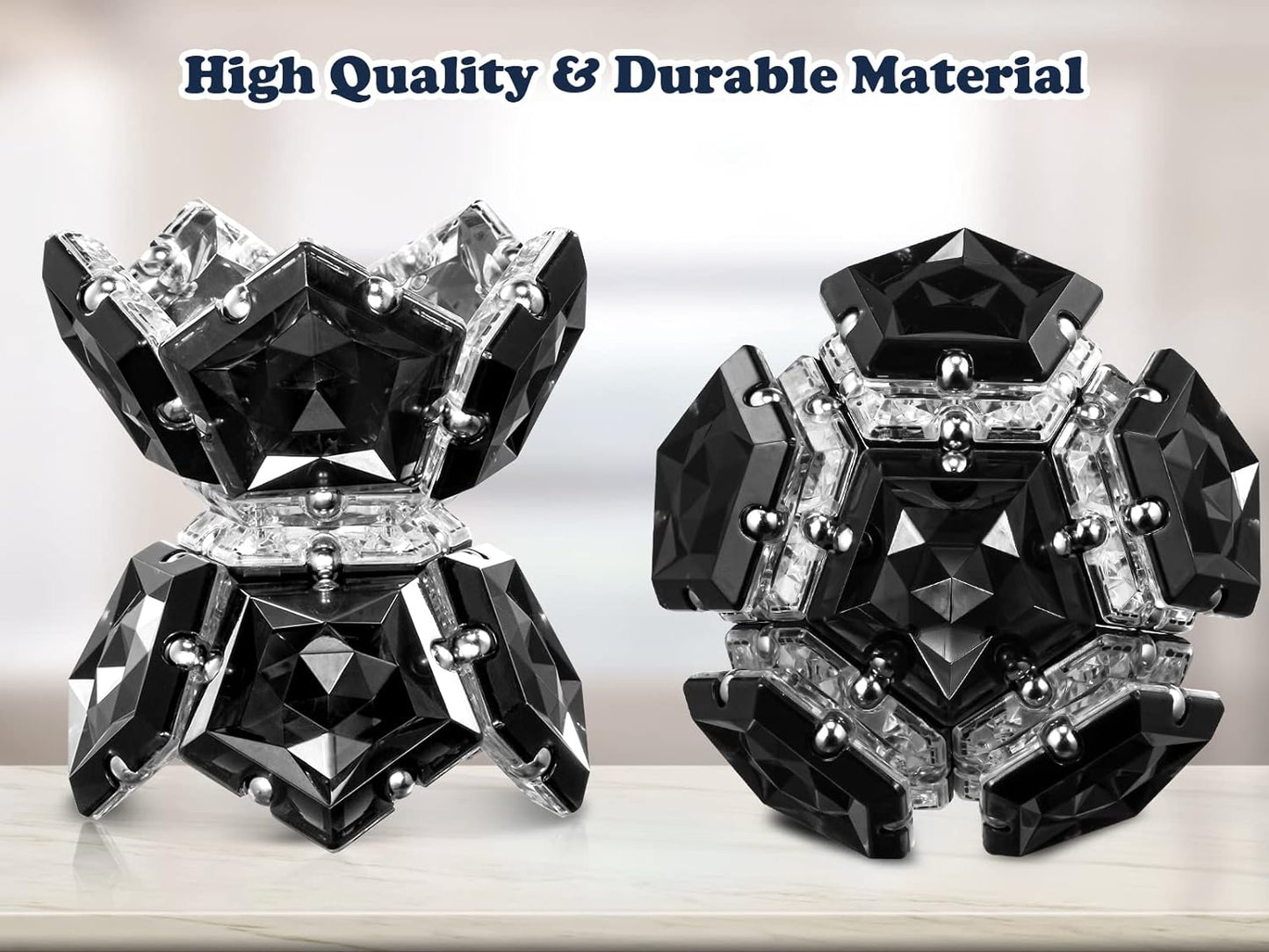 Magnetic Fidget Sphere Stress Relief Toys for Adults Kids, Anxiety Sensory Fidget Toys with Strong Neodymium Magnets, Desk ADHD Focus Tool Gift for Men Women (2.67'' Travel-Safe Toy Ball)