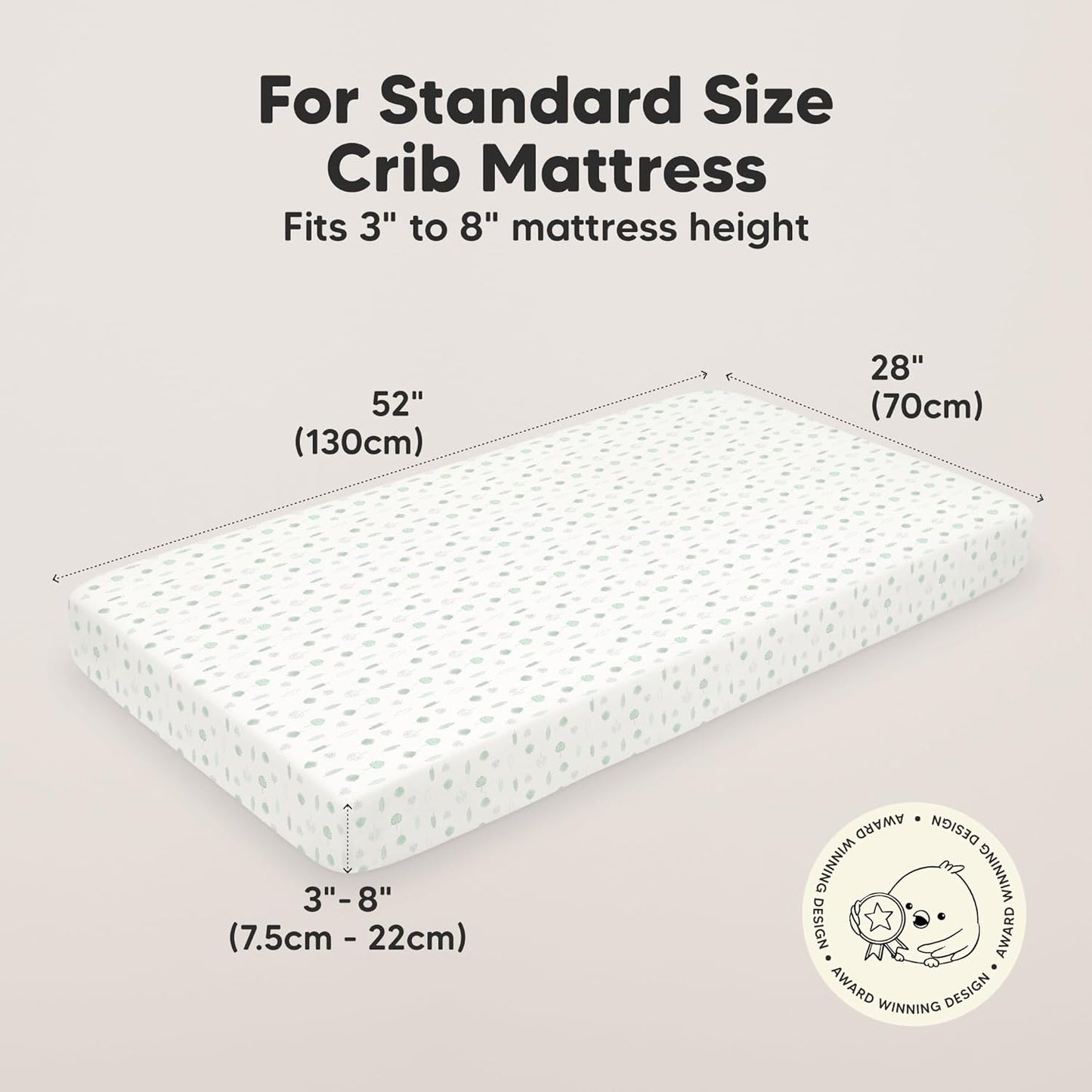 KeaBabies 2-Pack Organic Crib Sheets for Boys, Girls - 52x28 Fitted Crib Mattress Sheet Neutral, Breathable Jersey Cotton Cover for Baby Bed, Toddler Mattress, Soft & Cute Prints (Tropic Oasis)