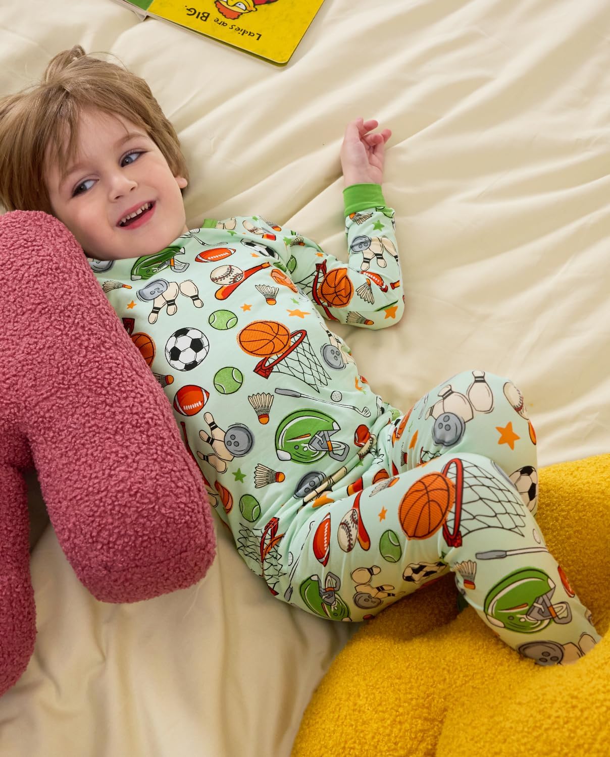 Bamboo Viscose Toddler Pajamas Boys Girls Baby 12M-8Y Pjs Sets Kids 2pcs Snug fit Long-Sleeve Sleepwear