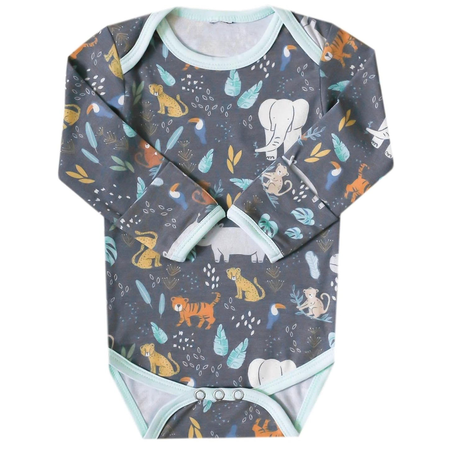 Copper Pearl Long Sleeve Bodysuit Baby: Ultra Soft Baby for Newborns, Boys, and Girls - Stylish, Comfortable, Overlap Shoulders, Premium Knit Fabric - 6-12 Months, Bengal