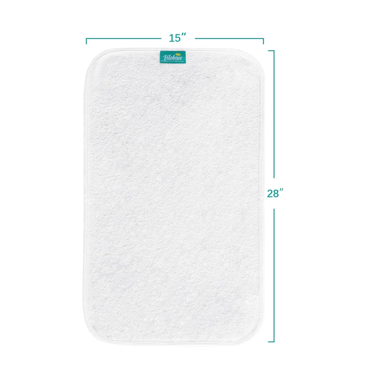Changing Pad Liner 5 Count, Waterproof Larger Changing Pad Cover 28" X 15", Cotton Terry, Absorbent & Skin-Friendly Changing Pad Liners (Solid Improved Thickness)
