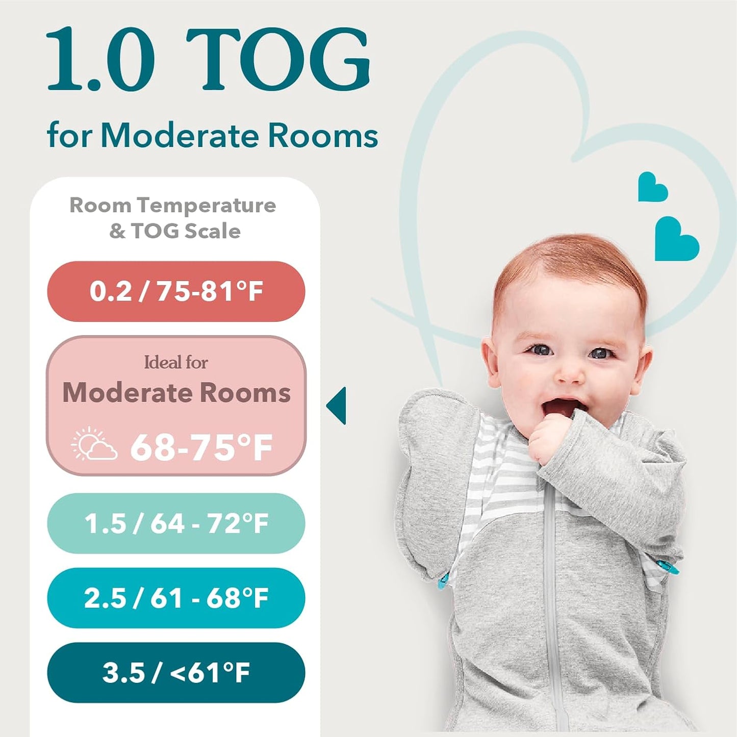 Love to Dream Swaddle UP, Sleep Sack 0-3 Months, Self-Soothing, Improves Sleep, Snug Fit Helps Calm Startle Reflex, Baby Essentials Must Haves Newborn, 1.0 TOG, 13-19 lbs, Eclipse Pink