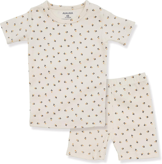 AVAUMA Baby Boys Girls Pajama Set 6M-7T Kids Cute Toddler Snug fit Pattern Design Pjs Cotton Sleepwear