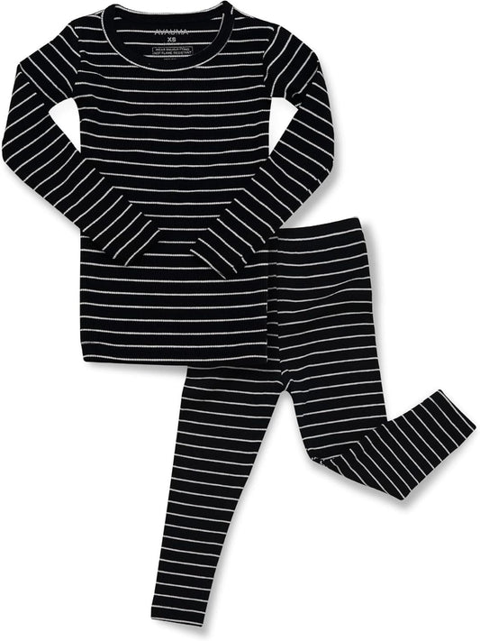 AVAUMA Stripe Pattern Baby Boys Girls Pajama Set Kids Toddler Snug fit Ribbed Sleepwear pjs for Daily Life Style