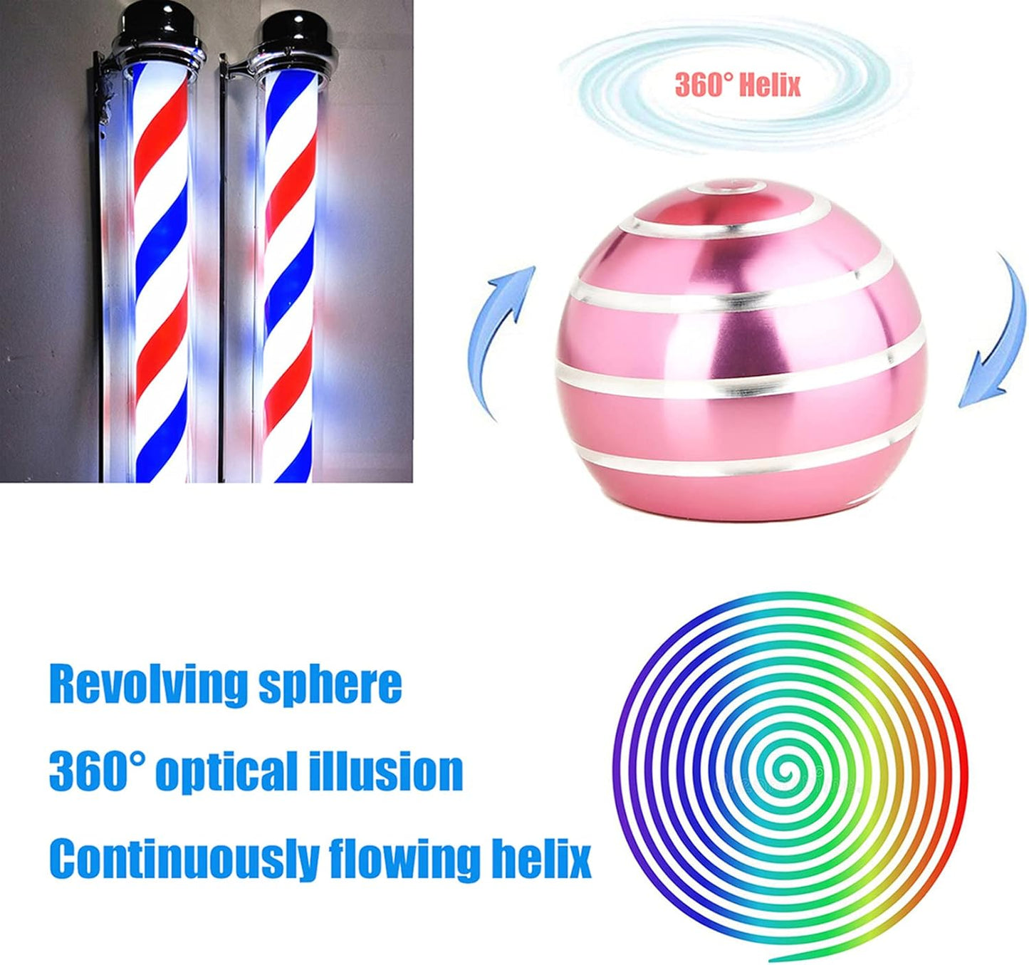 Desk Fidget Toys for Kinetic Toy: Cool Gadgets Cool Stuff for Adults Kids Teens, Spinning Up to 180 Seconds, Stress Relief Toy for Christmas Optical-Illusion Gift for Office School Home Women Men