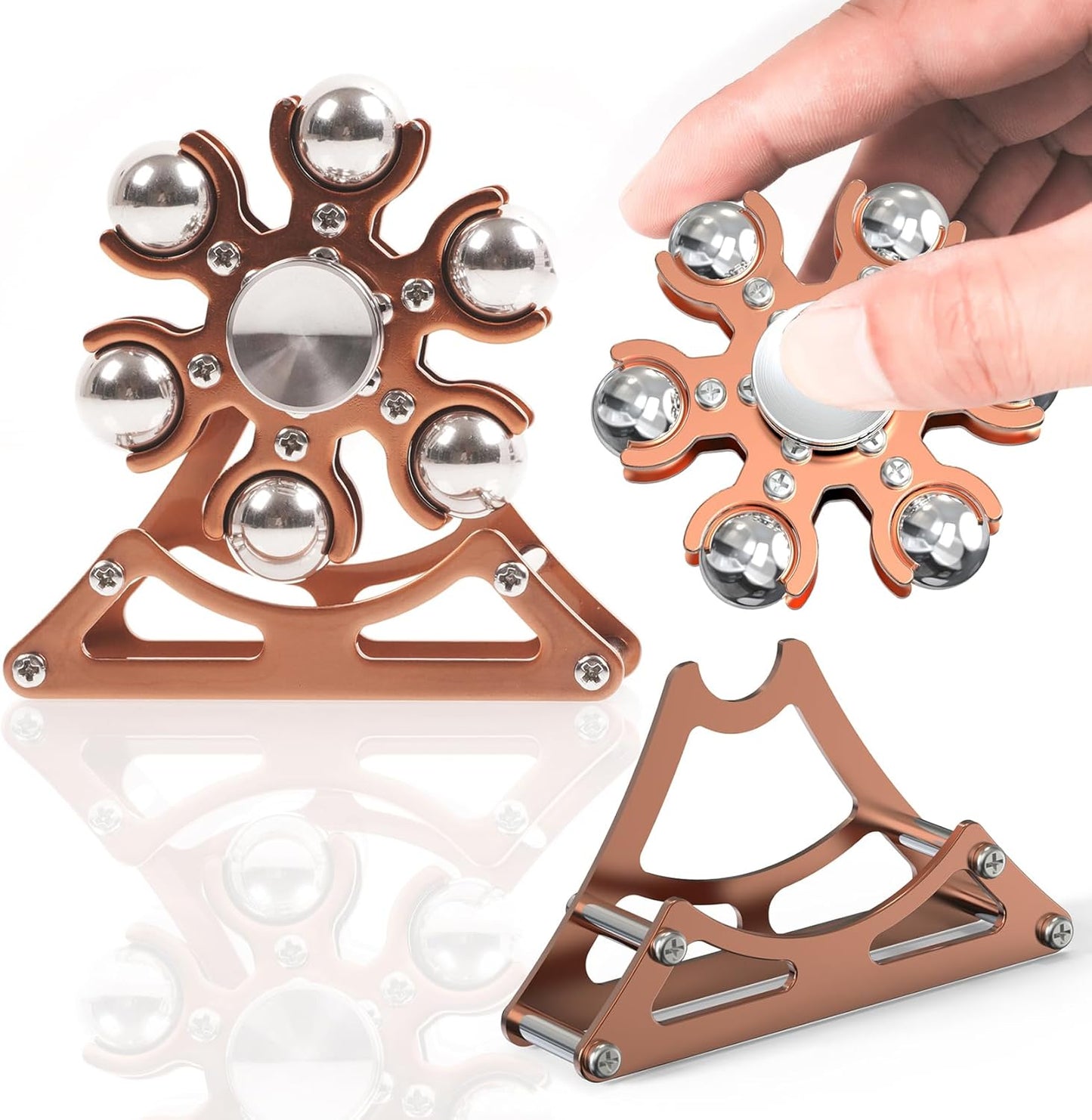 Desk-Fidget-Toys for Ferris-Wheels-Spinner: Metal Kinetic-Spinner 4mins, Cool-Gadgets for Kid Children Teen Adult EDC-Toy, ADHD Tools Cool-Stuff Stress Relief Gift for Office Home School Christmas