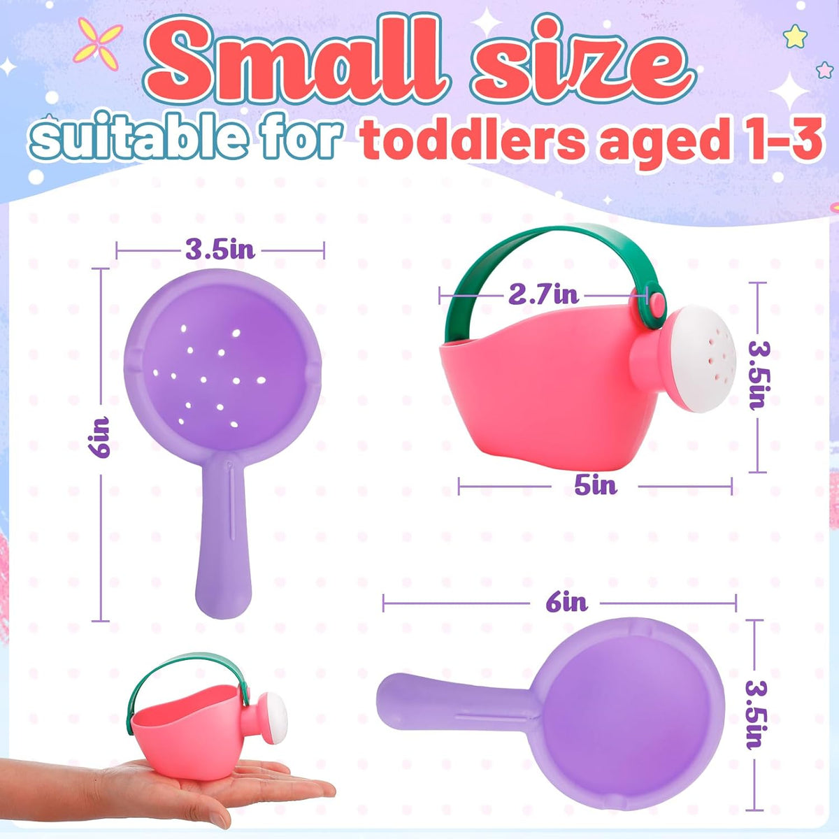 Small Soft Bath Toys for Toddlers 1-3 - Super Easy to Clean Water Table Toys Baby Tub Swimming Pool Toy Fun Tactile Training Newborn Gifts, 3Packs (Pink)