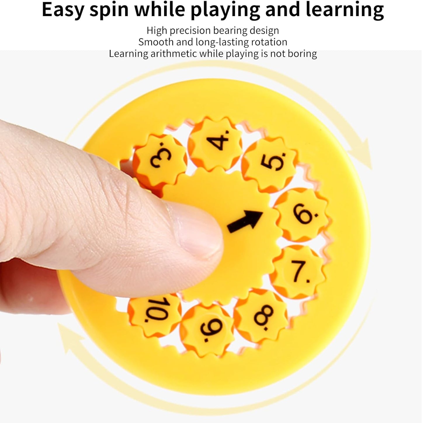 Math Fidget Spinners, Math Facts Fidget Spinners, Numbers Addition & Multiplication Math Games for Kids 3+, Kindergarten Math Learning & Educational Toys for Home School Classroom Travel Toddlers
