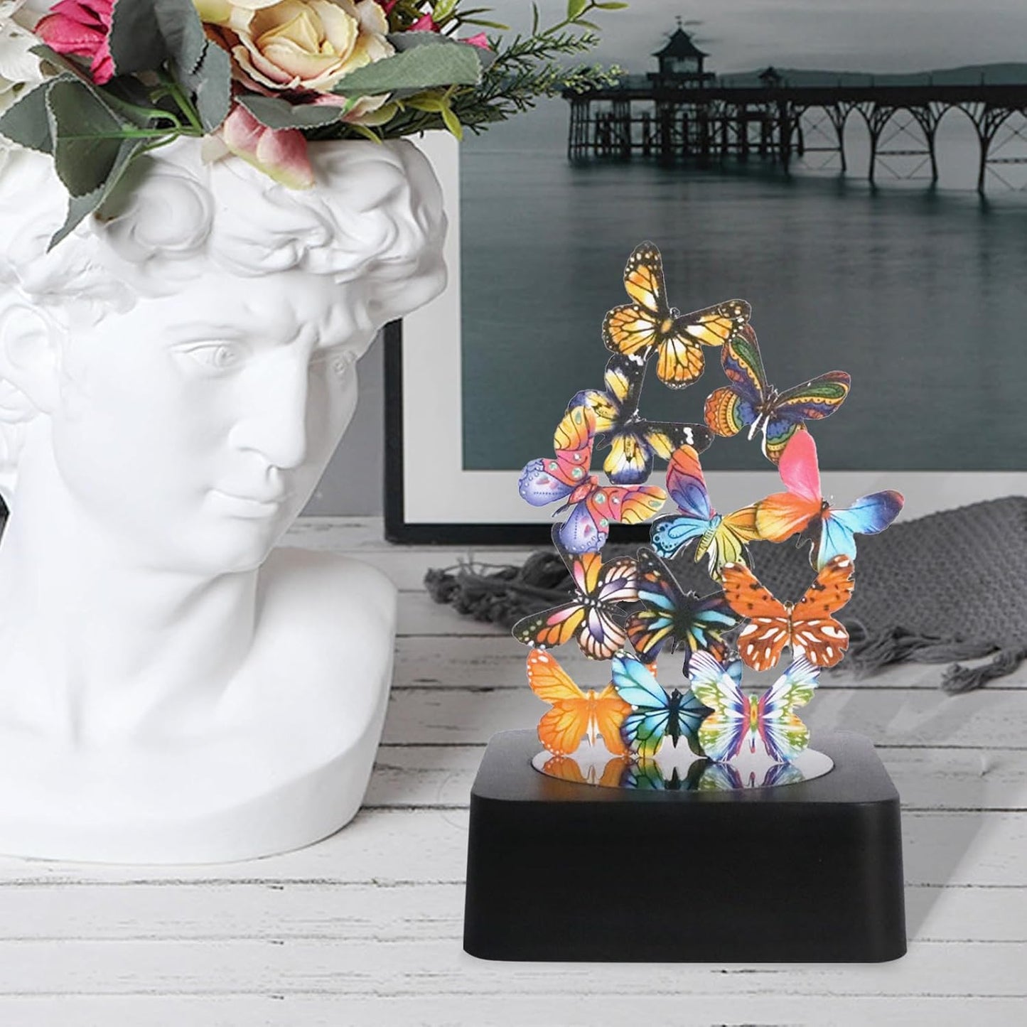 Desk Toys for Office for Adults Desktop Magnetic Butterflies Sculpture Desk Decorations for Women Office