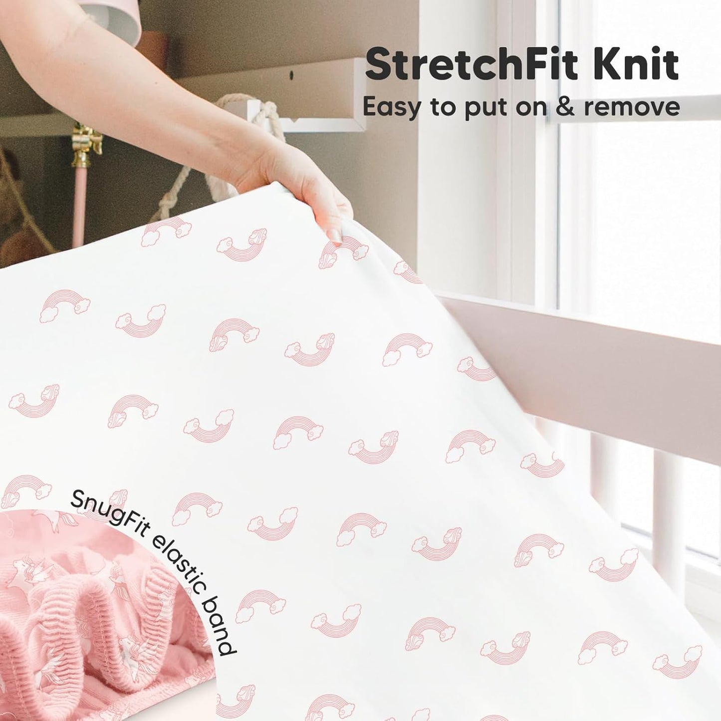 KeaBabies 2-Pack Baby Crib Sheets for Boys, Girls - 52x28 Viscose Derived from Bamboo Toddler Bed Sheets Neutral, Fitted Crib Mattress Cover for Standard Baby Bedding, Soft & Cozy (Dreamland)