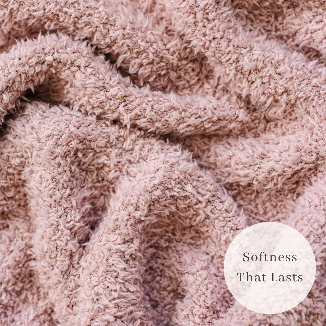 SARANONI Bamboni Luxury Baby Blanket, Breathable & Soft Plush Blanket for Infant Boys & Girls (Pink, Mini 15” x 20”)