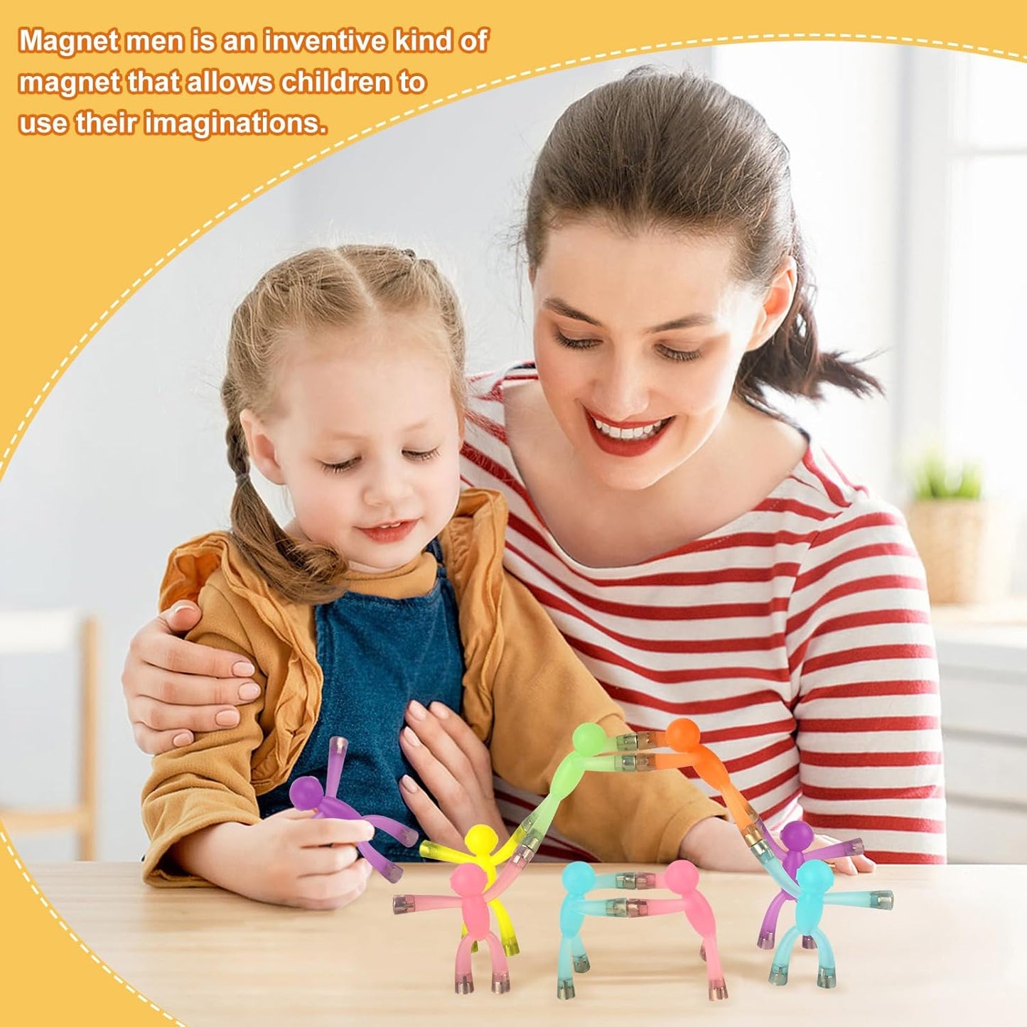 6pcs Magnetic Toys,Magnet Men for Kids,Magnetic People Figures for Kids,Magnetic People for Refrigerator,Fridge Magnets for Adults Kids Gifts, Magnetic Men for Teens Gifts,Kids Sensory Toys