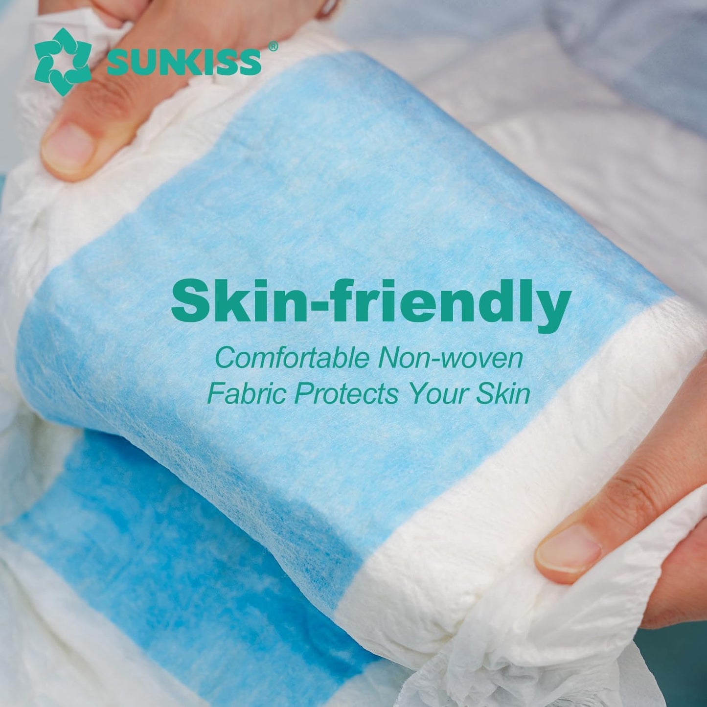 SUNKISS TrustPlus Adult Diapers with Maximum Absorbency, Unisex Disposable Incontinence Briefs with Tabs for Men and Women, Odor Control, XSmall, 60 Count (4 Packs of 15)