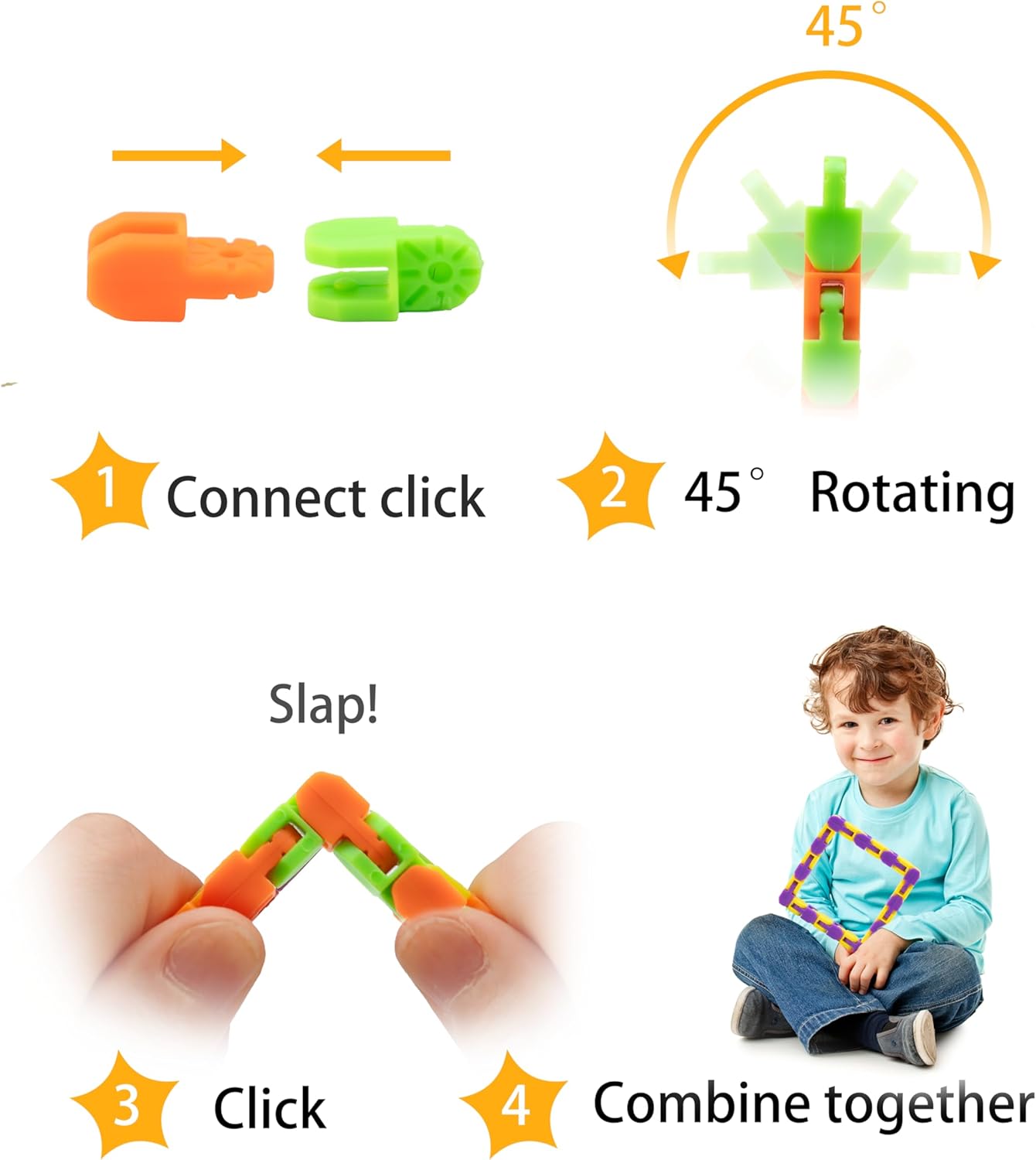 Ganowo 18 Pack Wacky Tracks - Fidget Toys ADHD Finger Sensory Autism Stress Relief