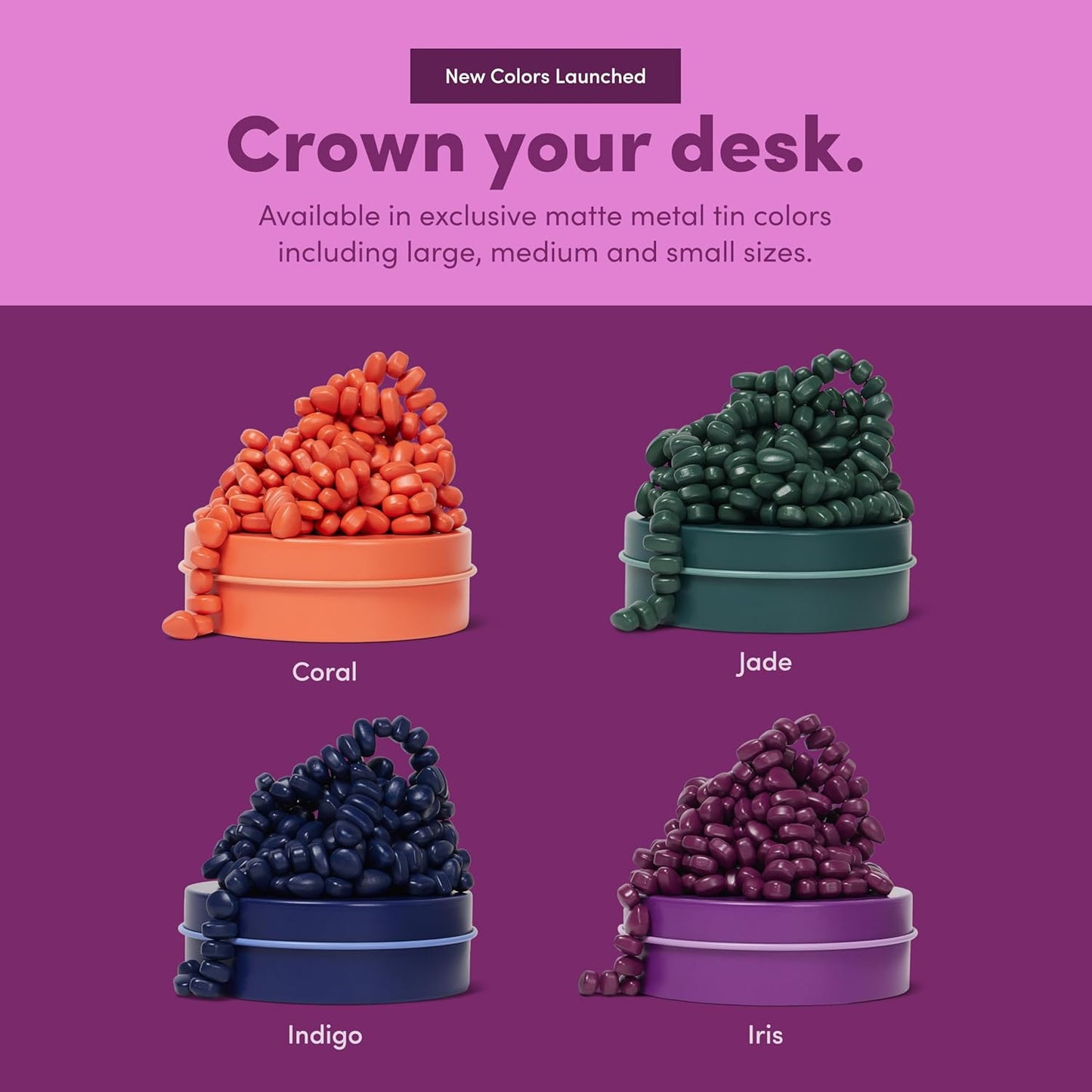 Speks Crags Ferrite Putty, Over 150 Ferrite Stones in a Metal Tin, Seriously Satisfying Fidget Toys for Adults and Desk Toys for Office, Matte Iris, Small