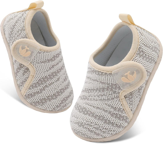 FEETCITY Baby Boys Girls First Walking Shoes Infant Sneakers Crib Shoes Breathable Lightweight Slip On Shoes