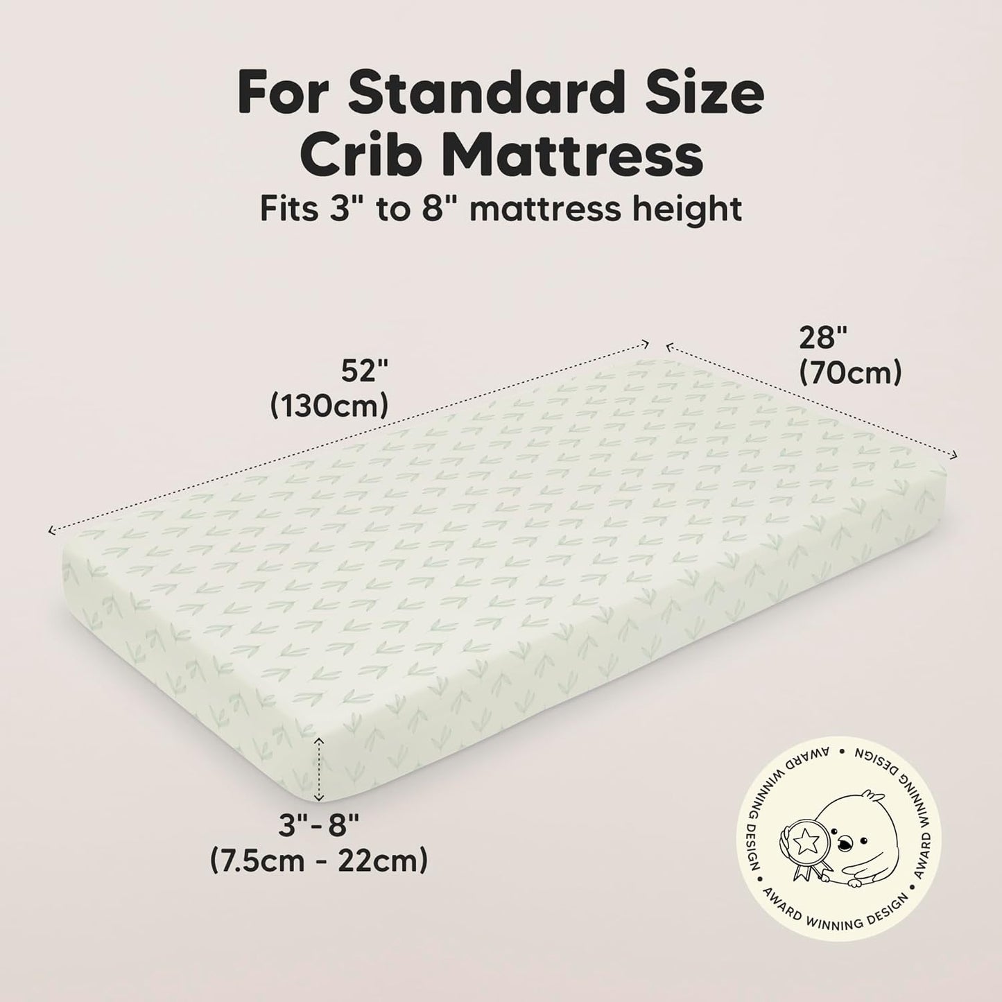 KeaBabies 2-Pack Baby Crib Sheets for Boys, Girls - 52x28 Viscose Derived from Bamboo Toddler Bed Sheets Neutral, Fitted Crib Mattress Cover for Standard Baby Bedding, Soft & Cozy (Fleur)