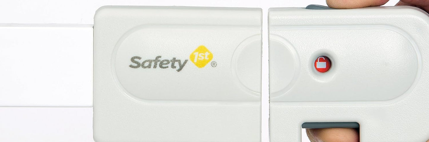 Safety 1st Easy Install Baby Gate for Doorways, Auto-Close Pressure-Mounted Magnetic Latch, Indoor Dog Gates, No Drilling, Fits 29"-38", White
