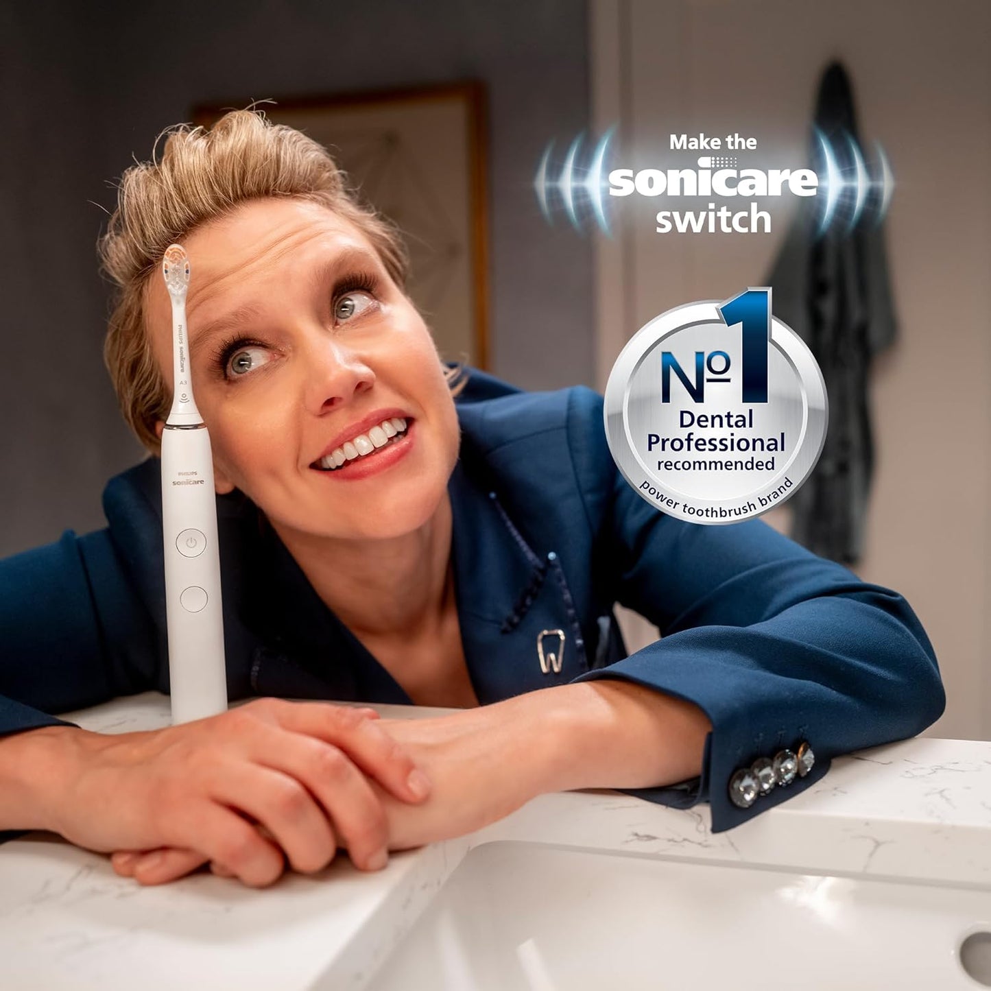 Philips Sonicare ExpertClean 7500 White, Rechargeable Electric Power Toothbrush, HX9690/06