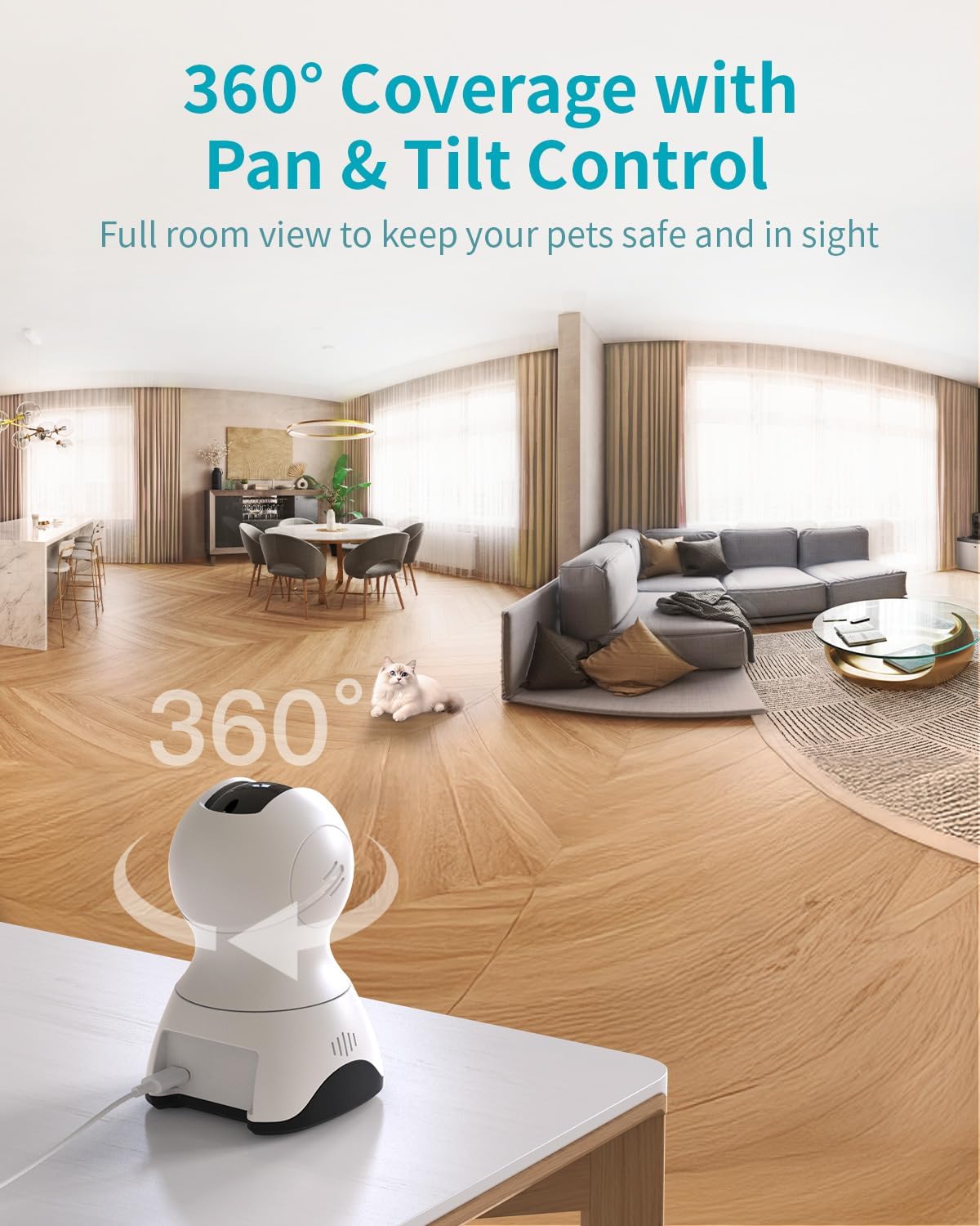 VIMTAG 2.5K Indoor Cameras for Home Security 2-Pack – Pet, Dog, Cat & Baby Monitor with Phone App, Audio & Speaker, Nanny Cam, 360° View, 5G/2.4G WiFi, Motion Detection, Night Vision, SD/Cloud Storage