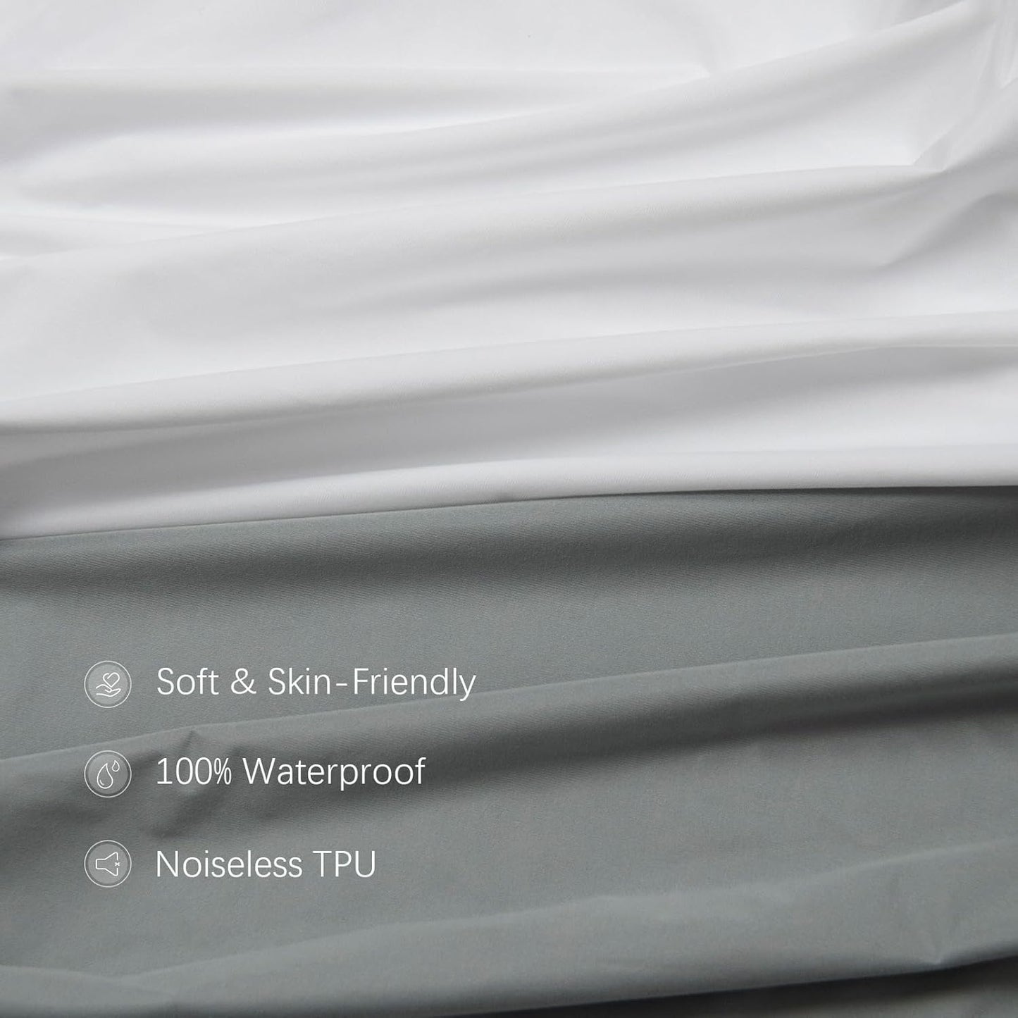 Biloban Mini Crib Sheets Fitted Waterproof 38'' x 24'', 2 Pack Mattress Protector Cover Fits for Dream on Me/Newton Mini Crib Mattress, Portable Sheet for Boys & Girl