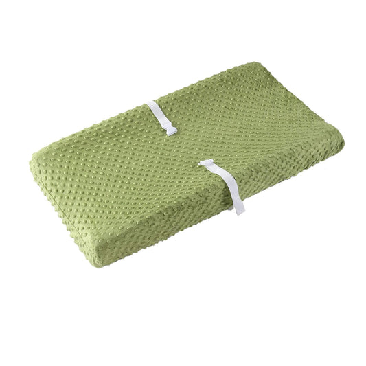 Baby Changing Pad Cover, Super Soft Plush Dot Diaper Changing Table Covers for Baby Girls and Boys, Ultra Comfortable, Safe for Babies, Fit 32"/34'' x 16" Pad (Sage)