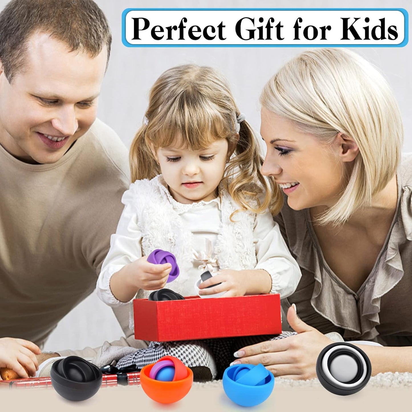 Fidget Toys Adults 2PC, Sensory Toys for Kids with Autism, Cool Gadget Gifts for Boys Girls Teens Kids, Desk Toy ADHD Stress Relief Finger Toy Fidget Spinner