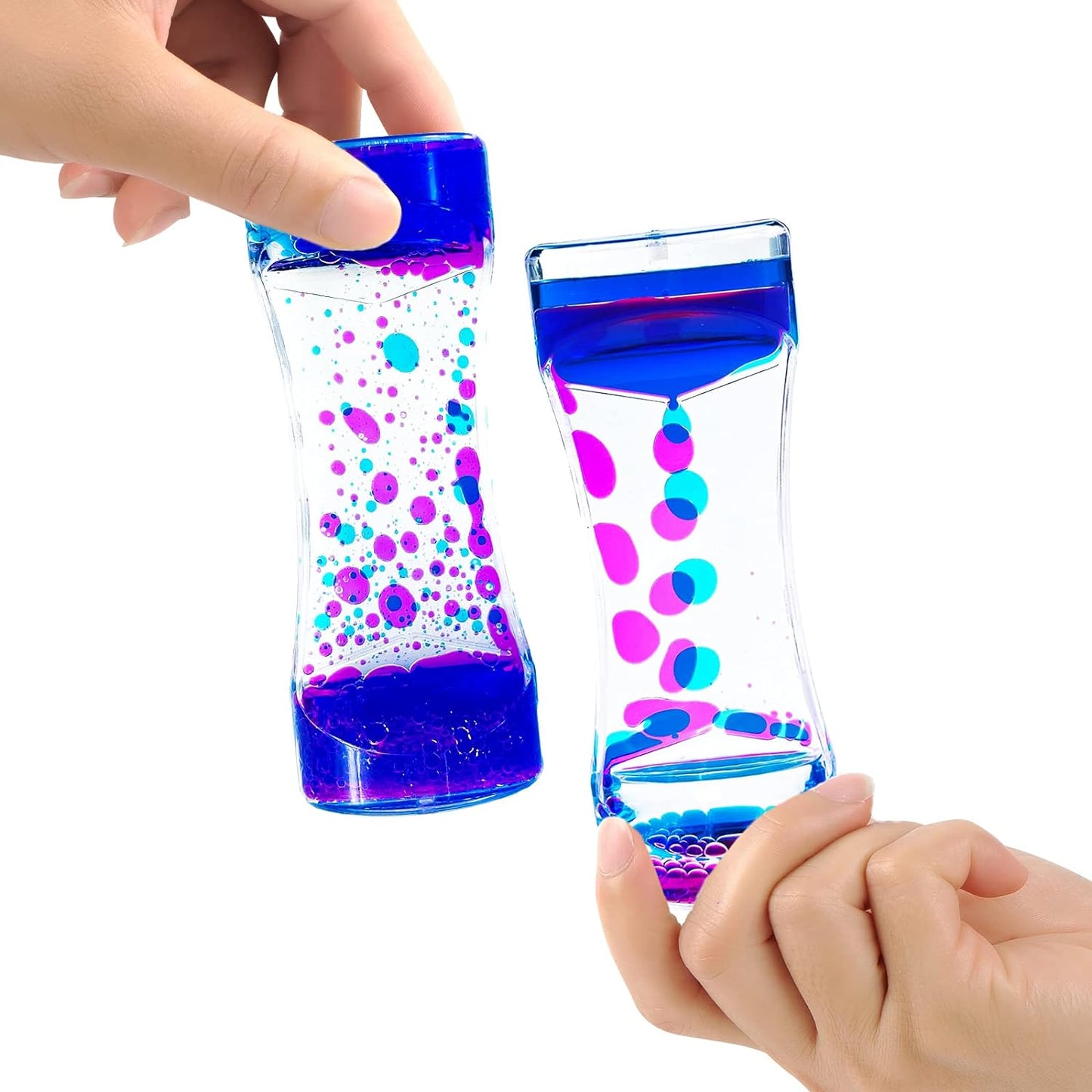 Liquid Motion Bubbler Timer Sensory Toys for Relaxation, 1 Pack Water Motion Timer Fidget Toy Anxiety Toys for All Age, drip Oil Motion Bubble Sensory Play for Office Home Table Decoration